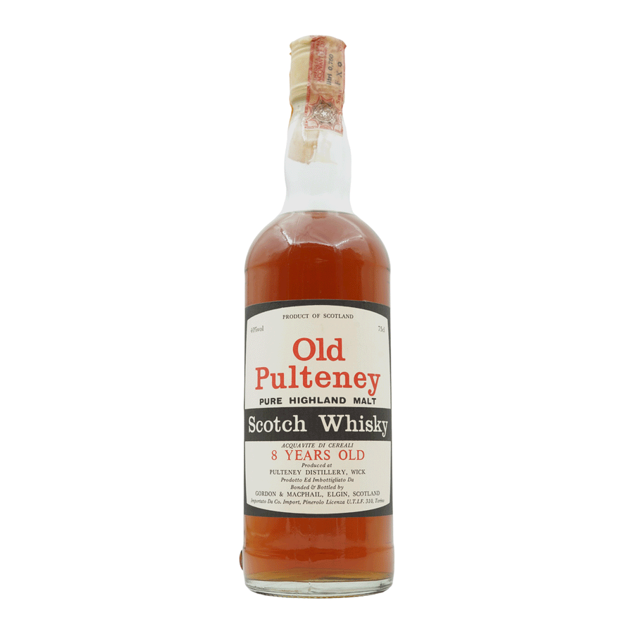 Old Pulteney 8년산 Pure Higland Malt Co. Import, Pinerolo, Torino, Italy Gordon & MacPhail을 위해 병입