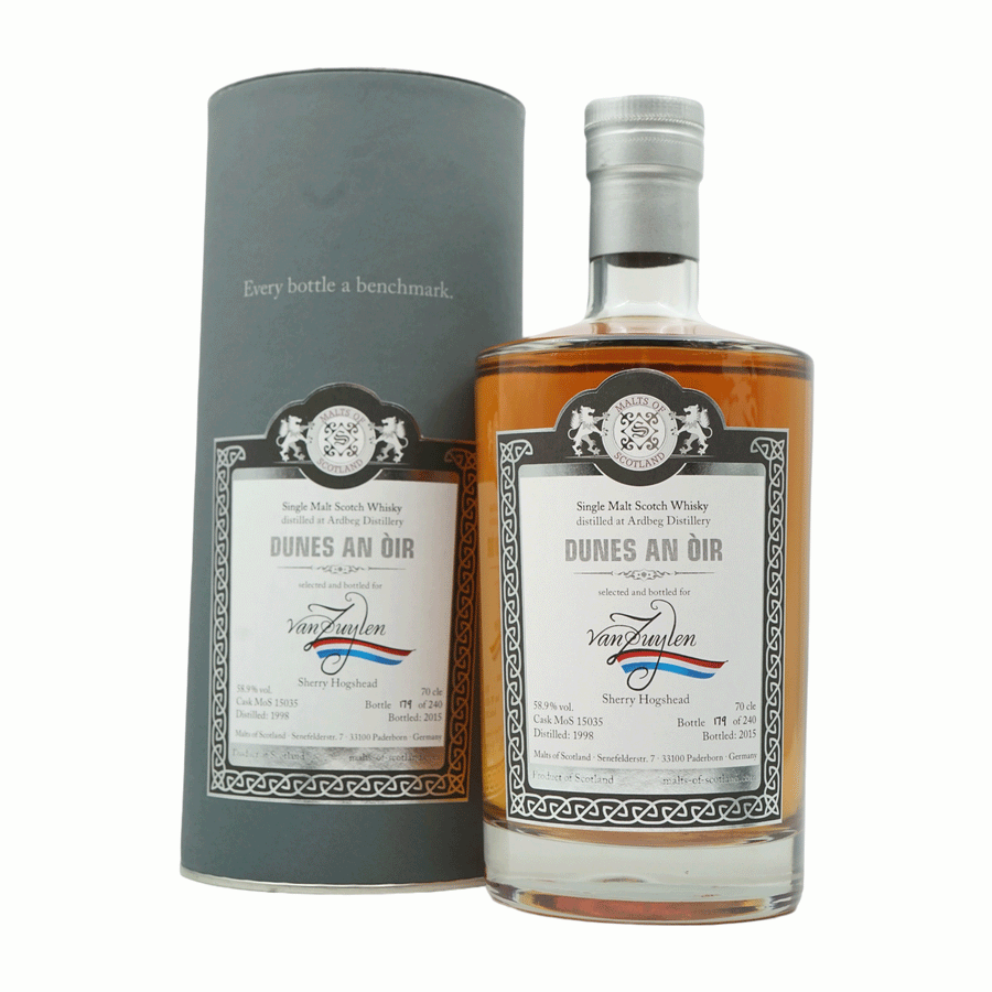 Ardbeg 1998/2015 Dunes An Òir, van Zuylen Malts of Scotland에서 병입 #MoS15035