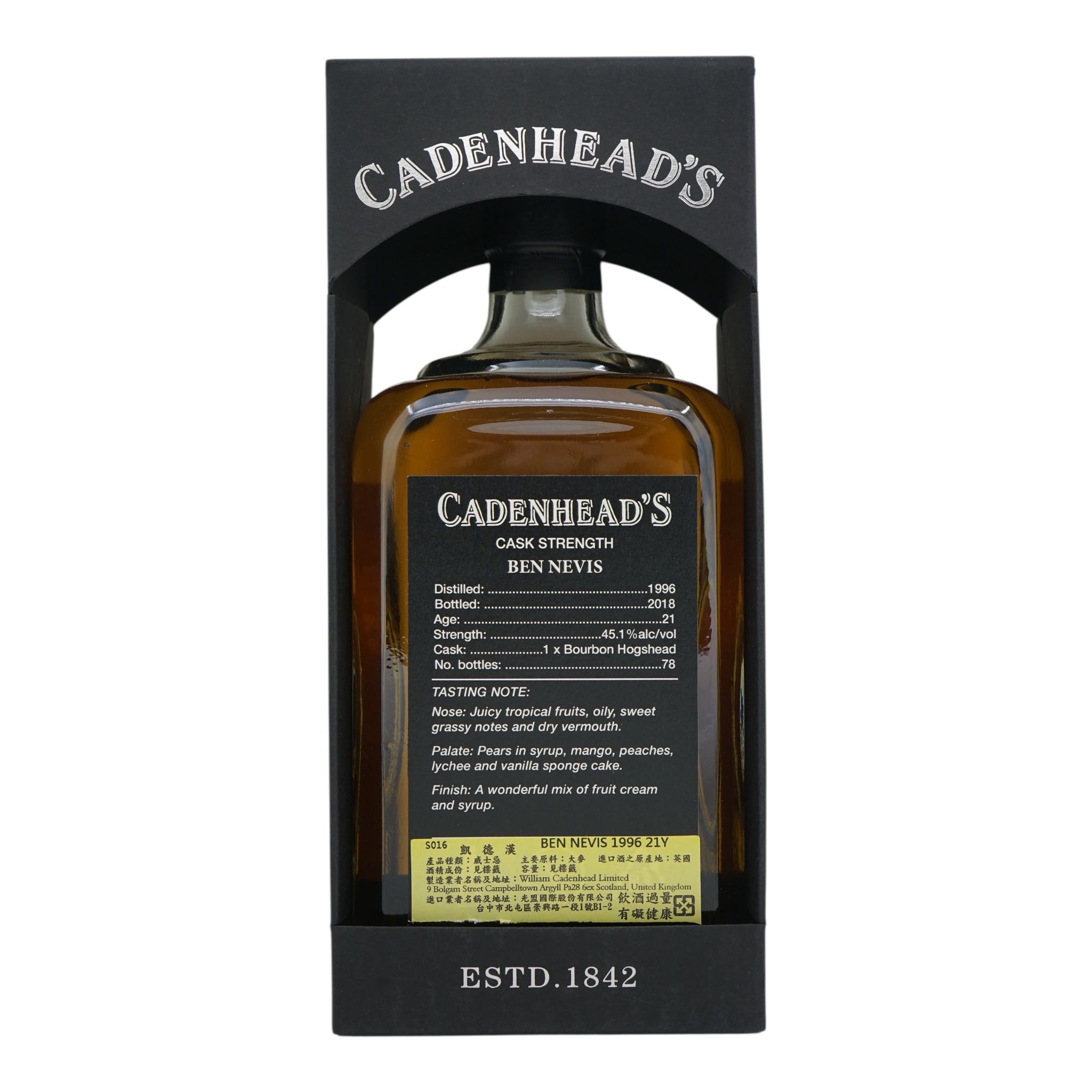 Ben Nevis 1996/2018 21 Year Old Cadenhead's