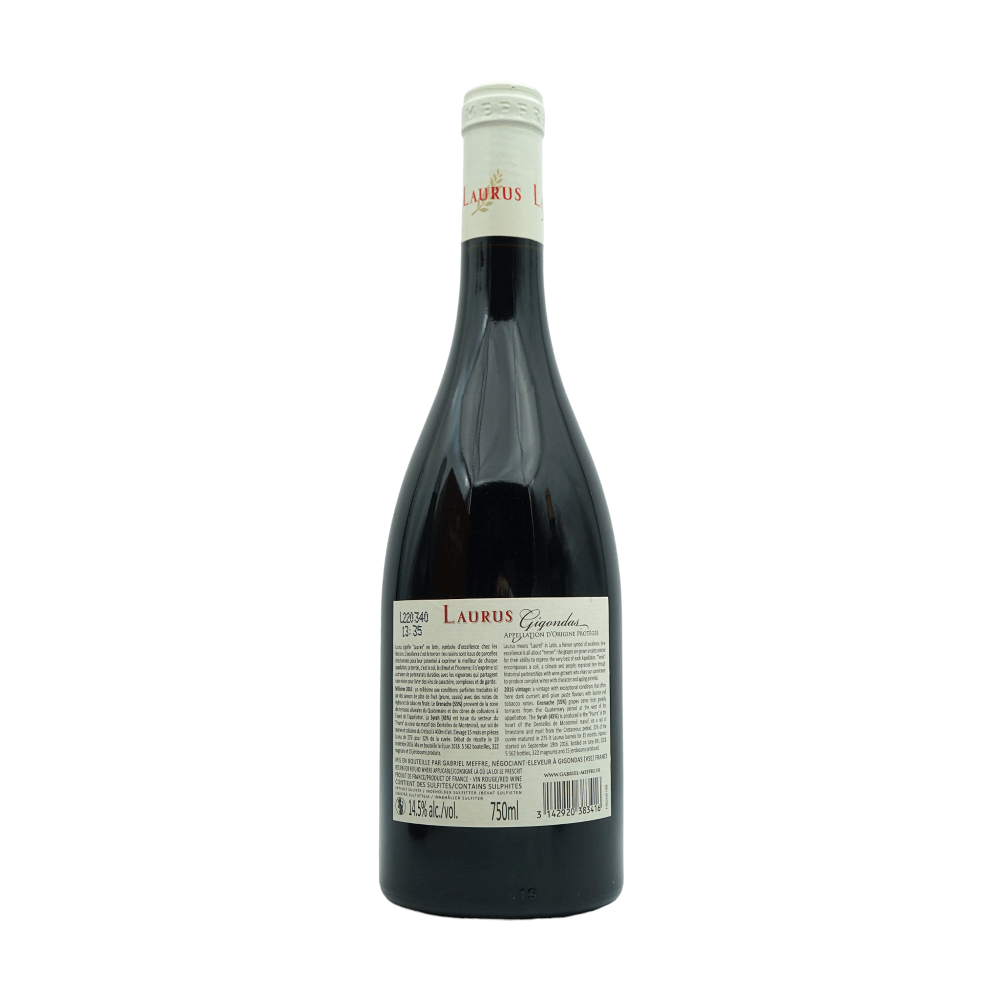 G.Meffre Laurus Gigondas Rouge 2016(葡萄酒觀察家:93)