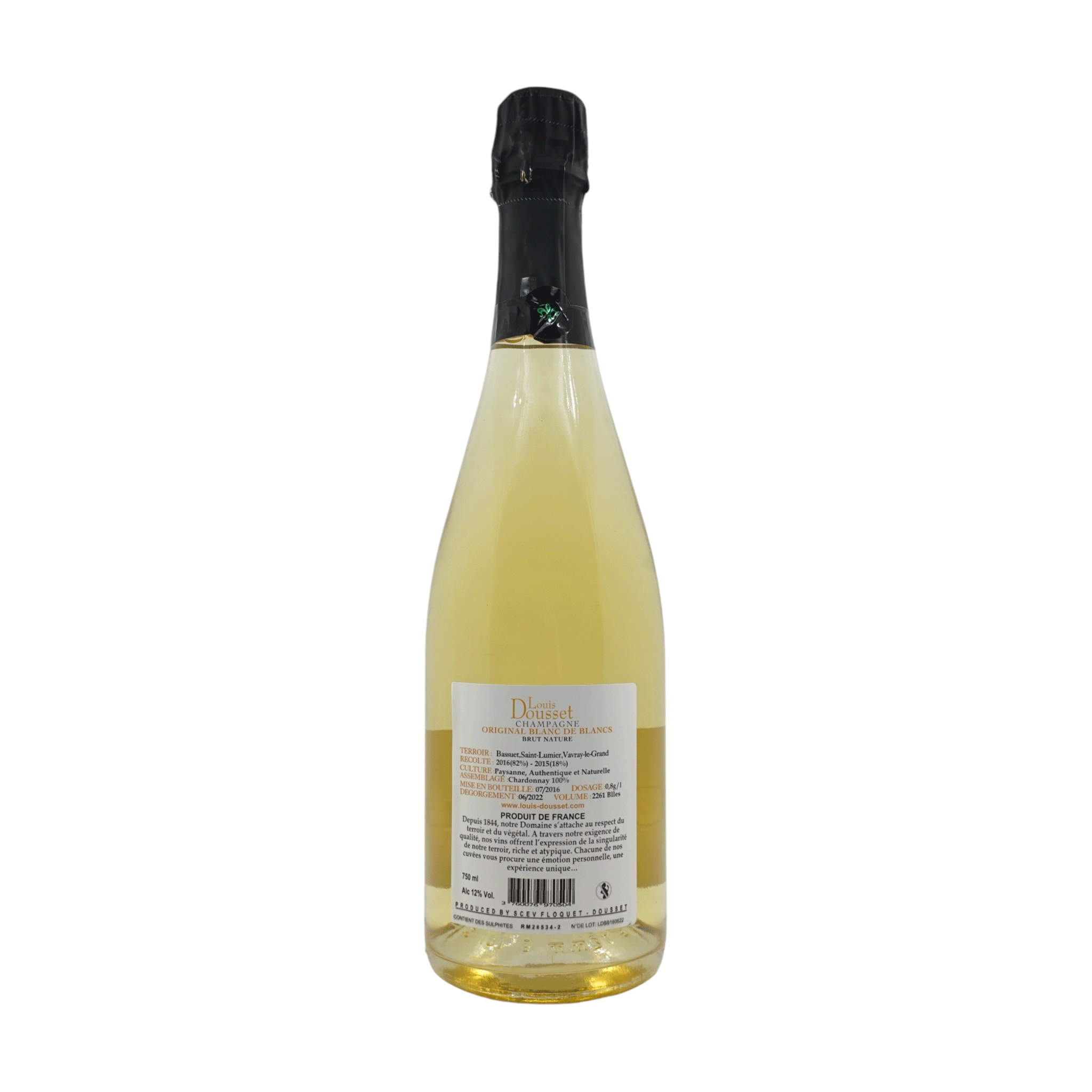 Louis Dousset Blanc de Blancs 原始自然幹型