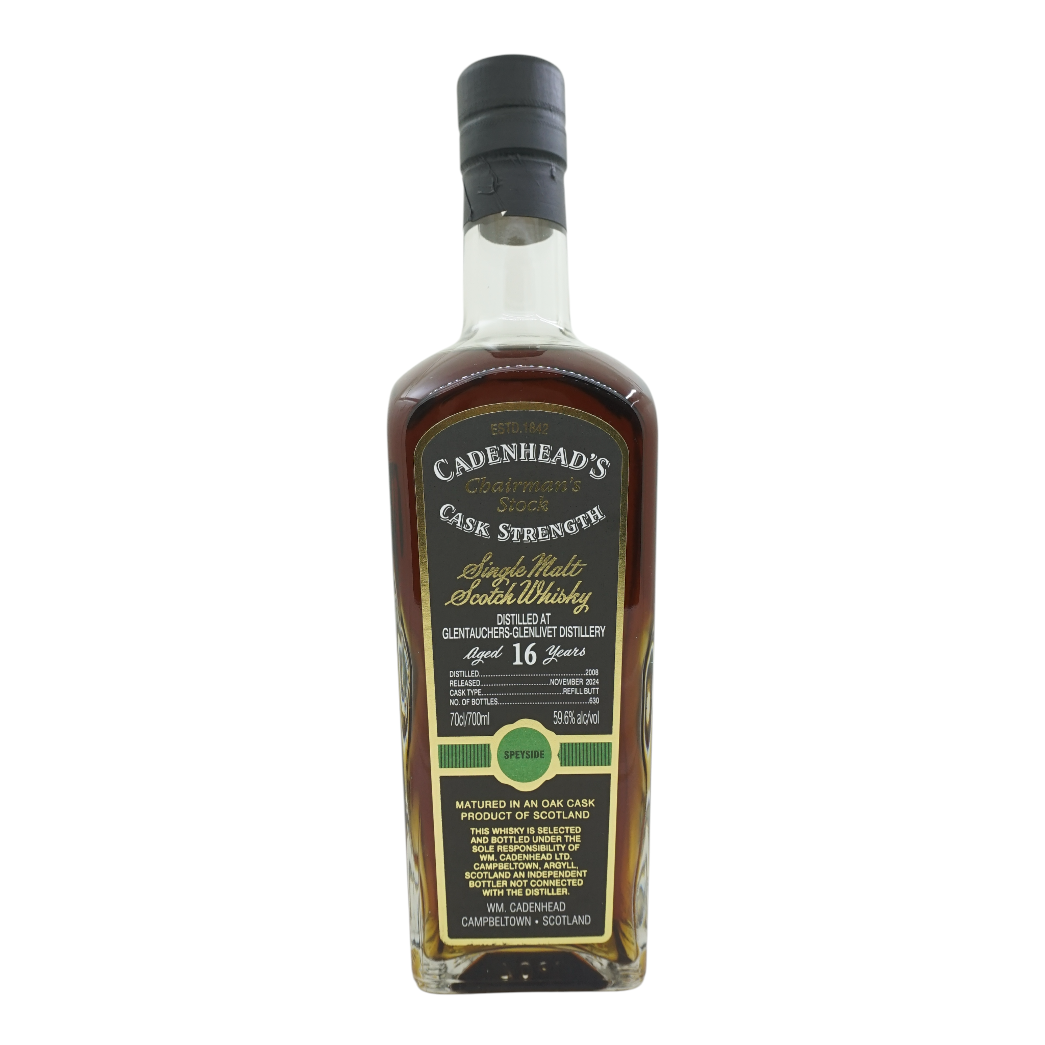 Glentauchers 2008/2024 16 年主席股票 Cadenhead's 59.6%