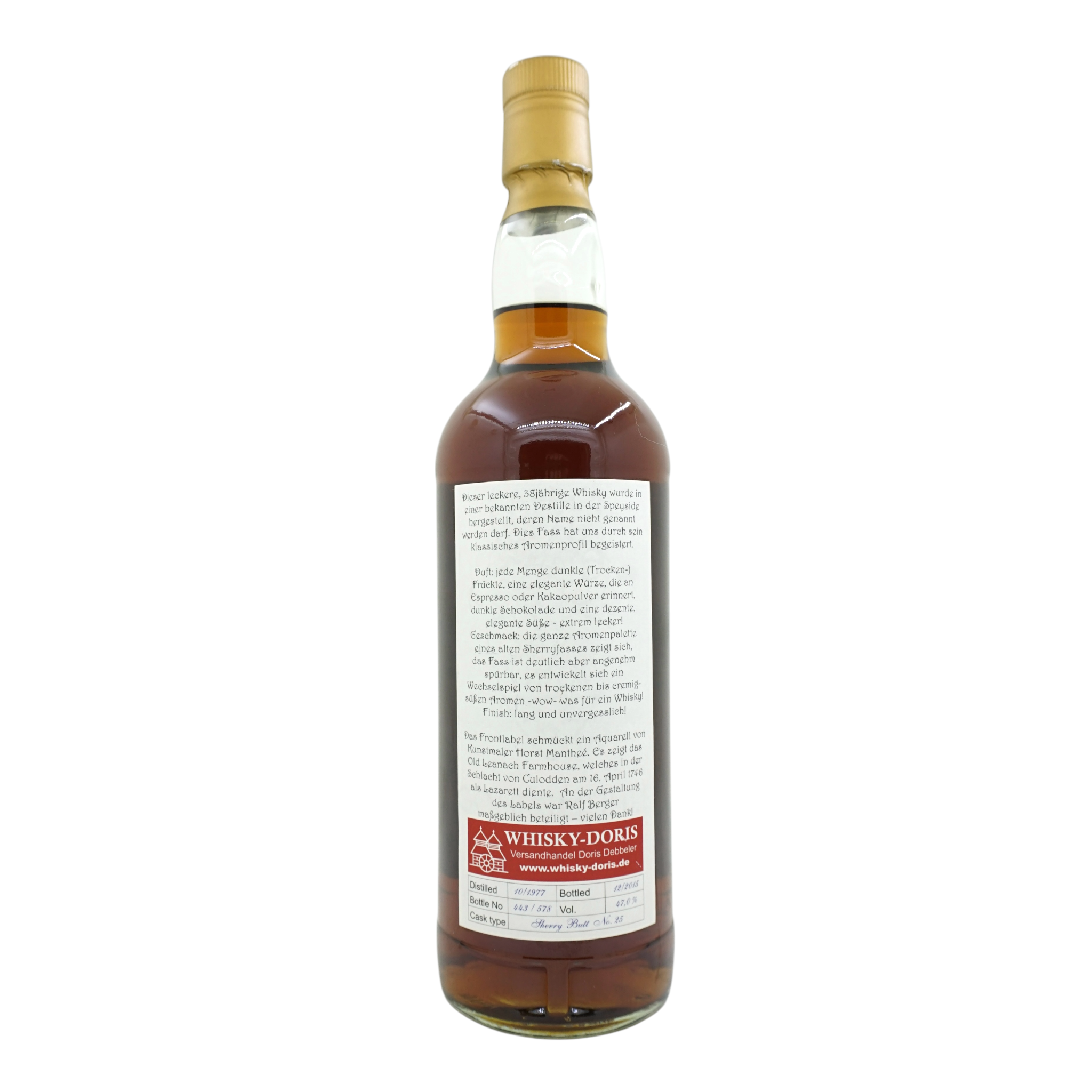 A Speyside Distillery 1977/2015 38 Year Old Whisky-Doris #25
