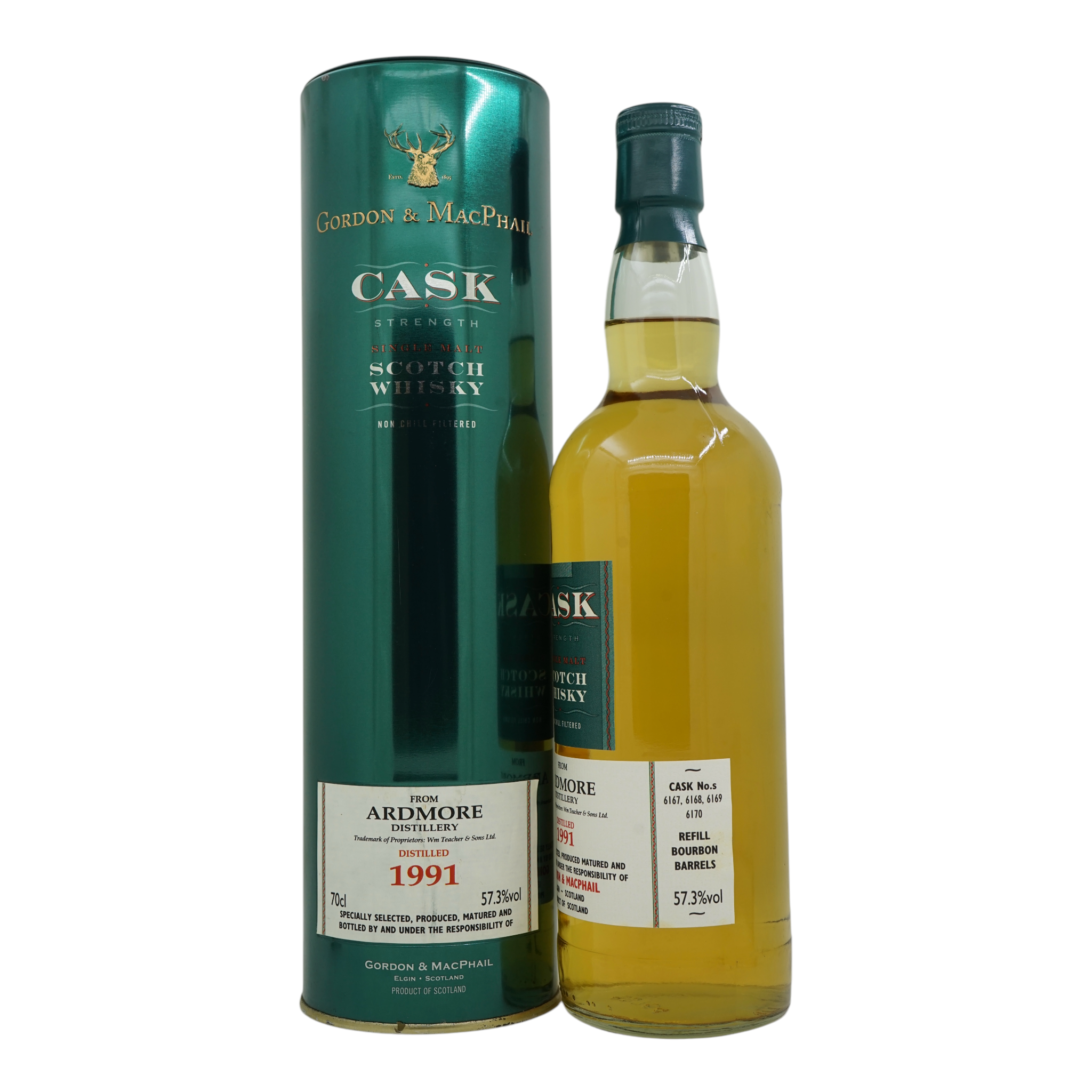 阿德莫爾 1991/2007 桶裝強度 Gordon&MacPhail #6167-6170