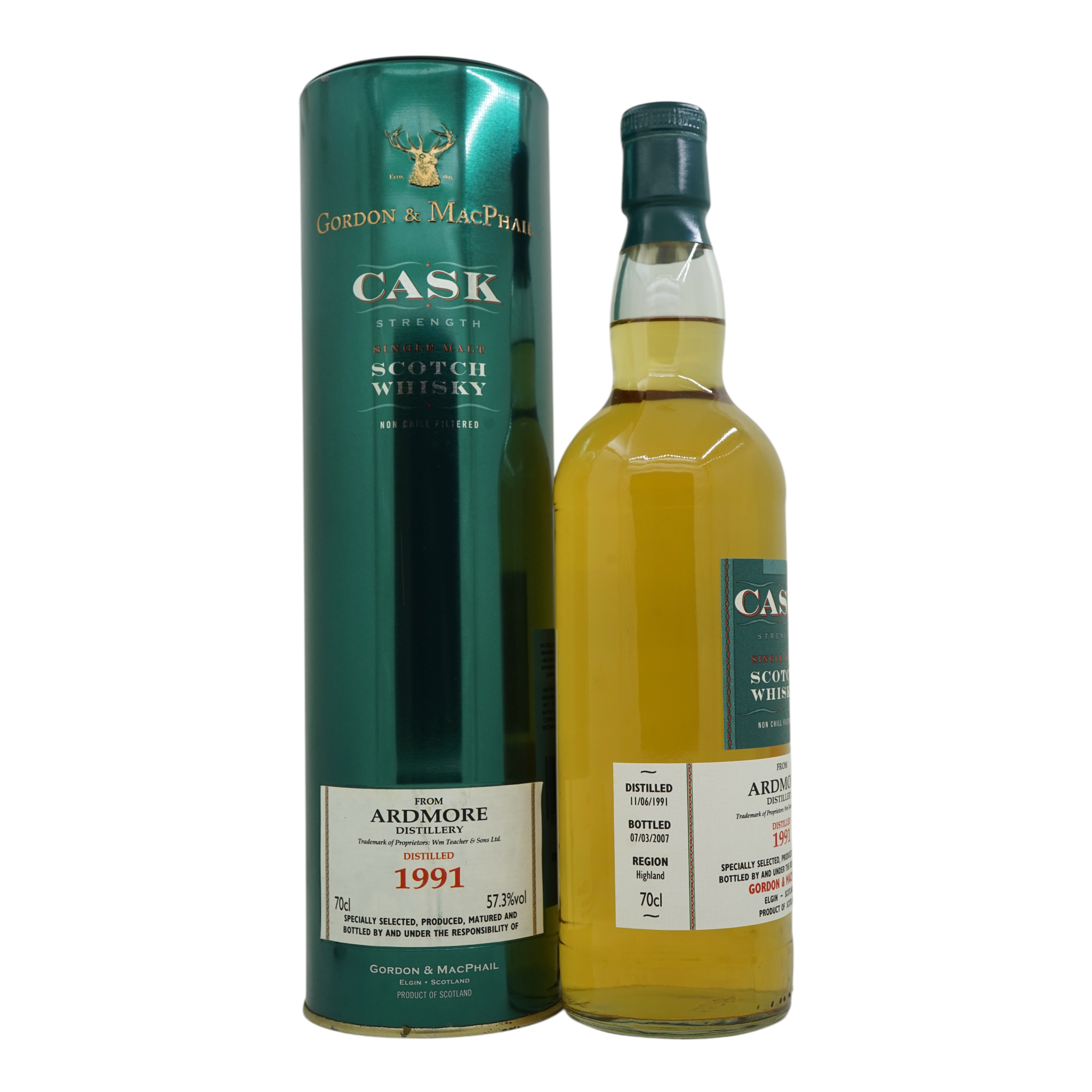 阿德莫爾 1991/2007 桶裝強度 Gordon&MacPhail #6167-6170