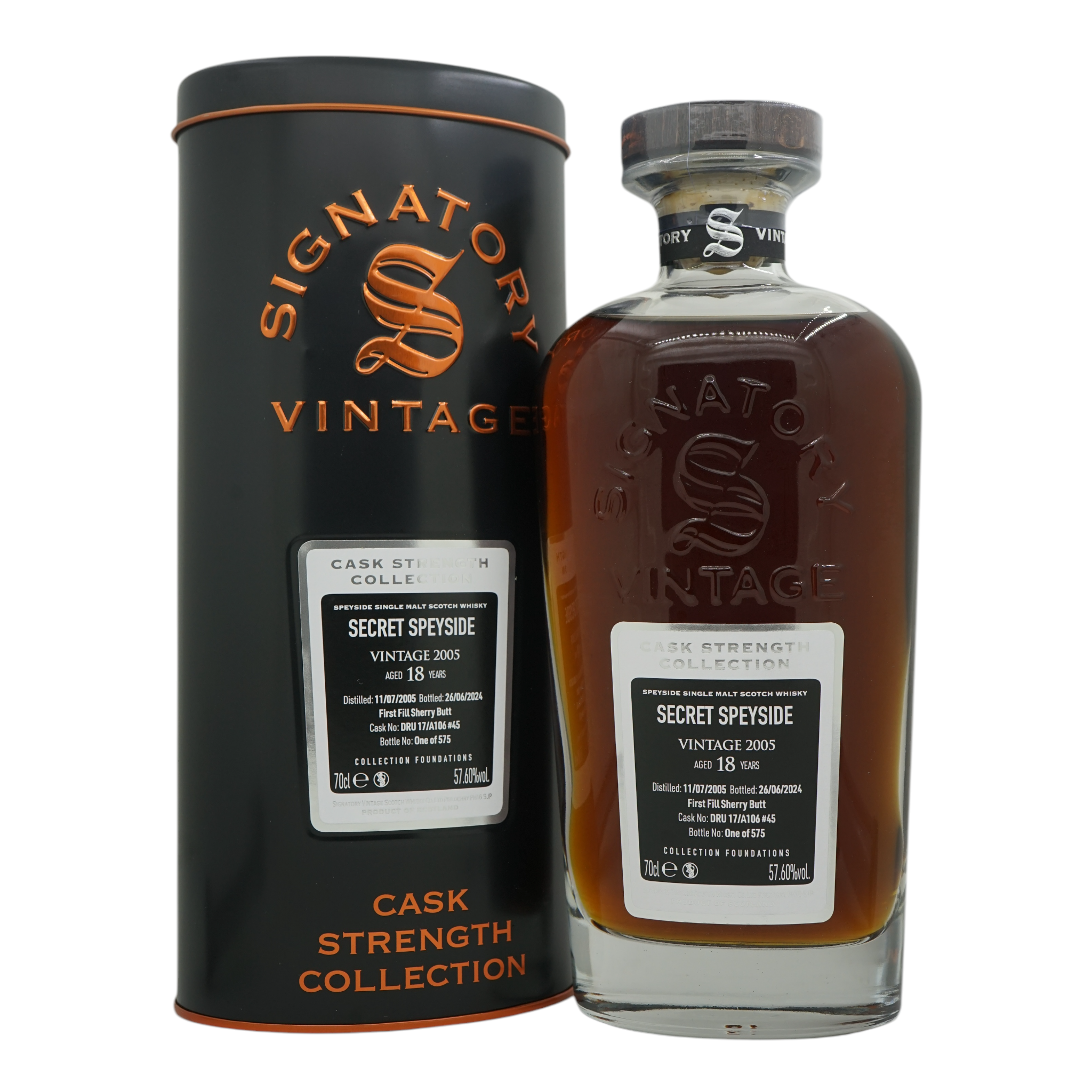 Secret Speyside 2005/2024 18 Year Old Cask Strength Collection - LMDW Signatory Vintage DRU 17/A106 #45