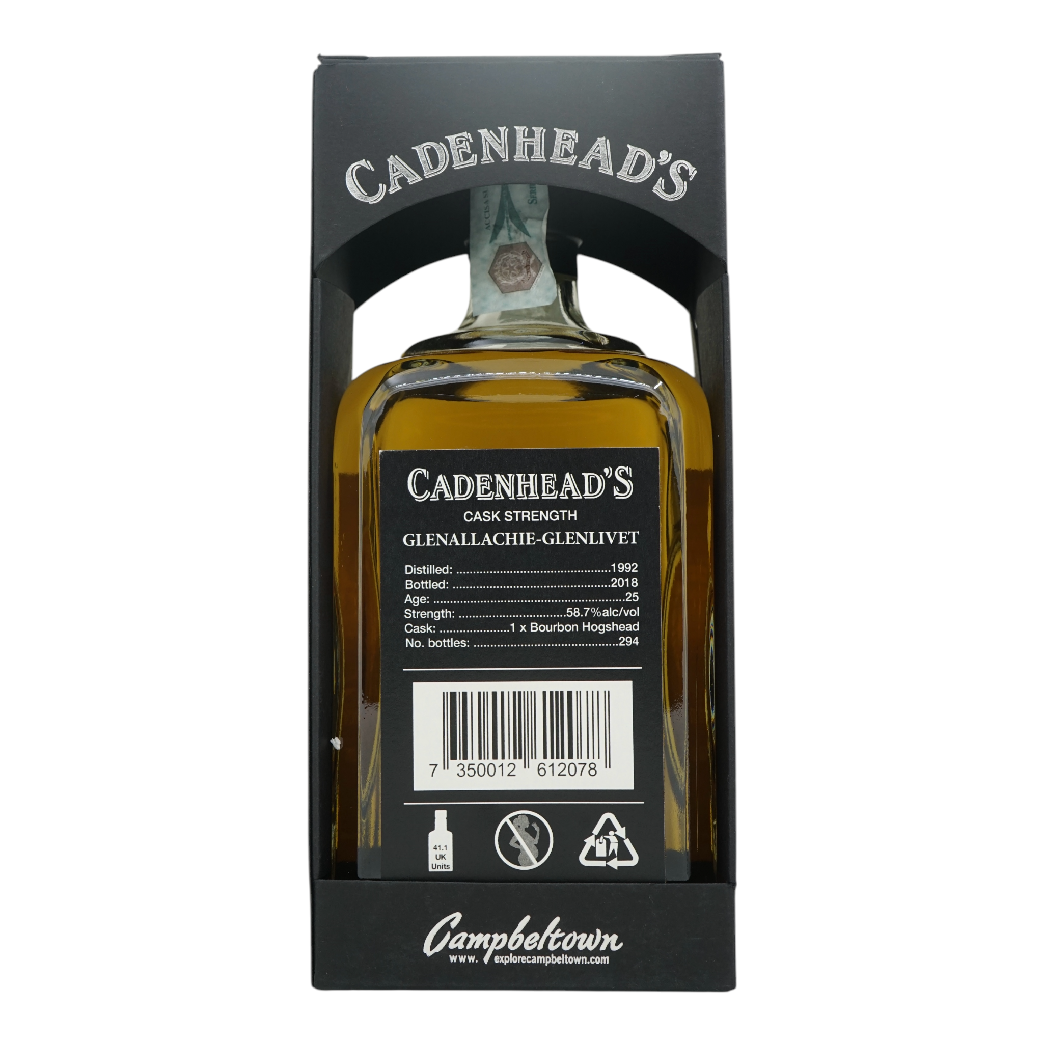 Glenallachie 1992/2018 25 Year Old Single Cask Cadenhead's 58.7%