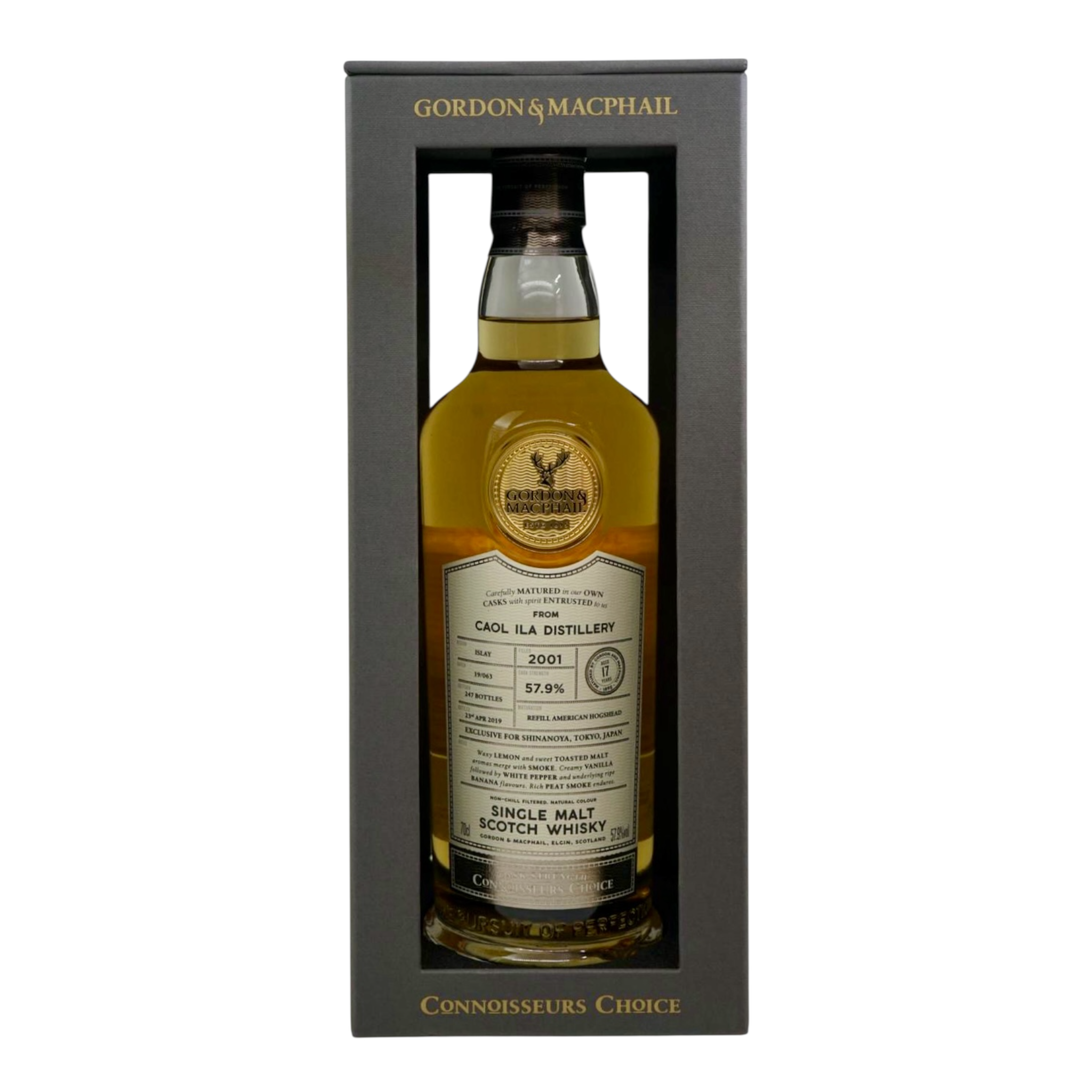 Caol Ila 2001/2019 17 Year Old Cask Strength Exclusive for Shinanoya, Tokyo Gordon&MacPhail