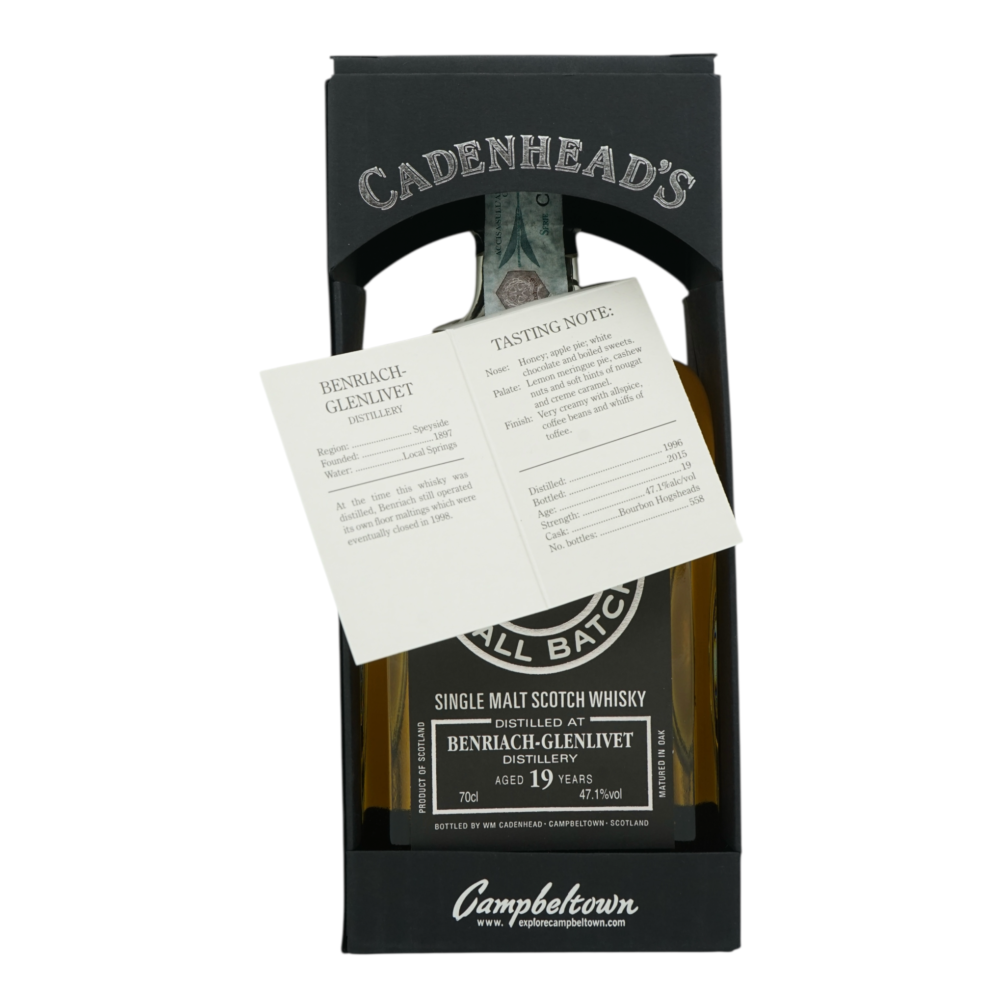 BenRiach 1996/2015 19 Year Old Small Batch Cadenhead's 47.1%