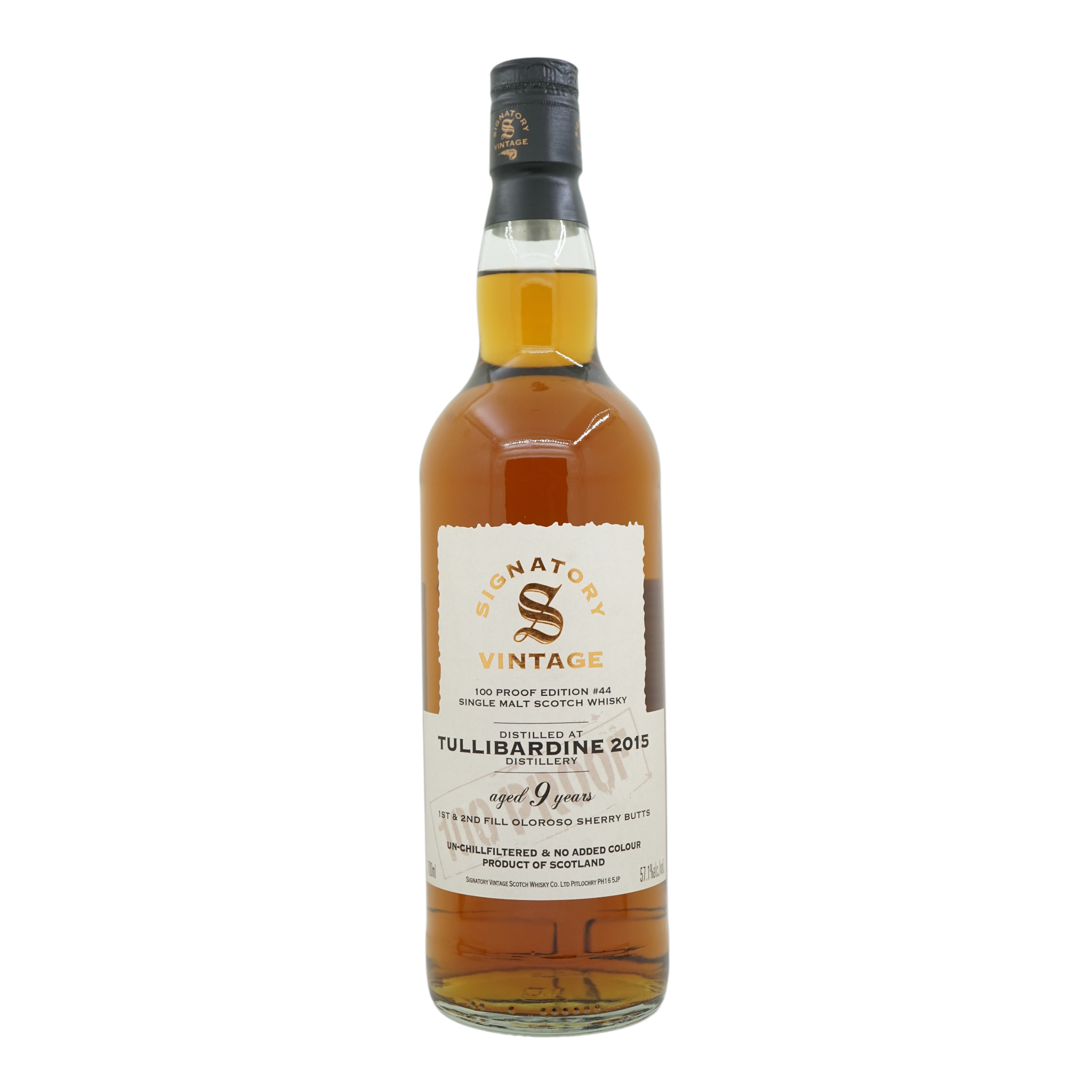 Tullibardine 2015/2025 9 Year Old 100 Proof Edition #44 Signatory Vintage