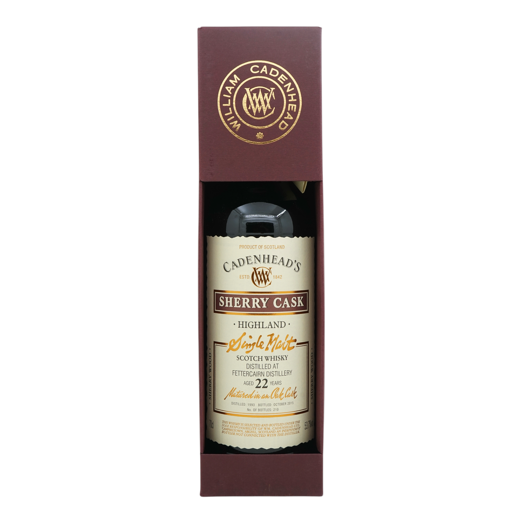 Fettercairn 1993/2015 22 Year Old Wood Range - Sherry Cask Cadenhead's 53.7%