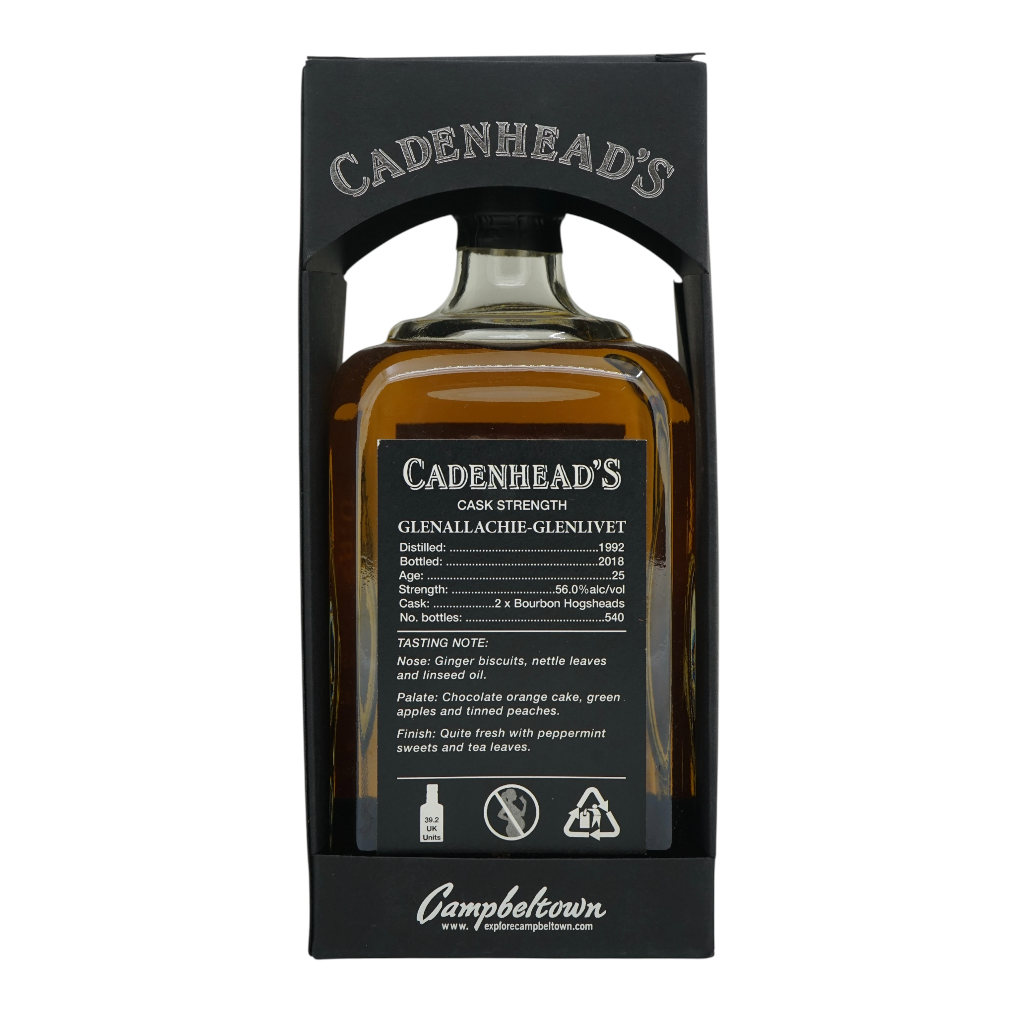 Glenallachie 1992/2018 25 Year Old Single Cask Cadenhead's 56%