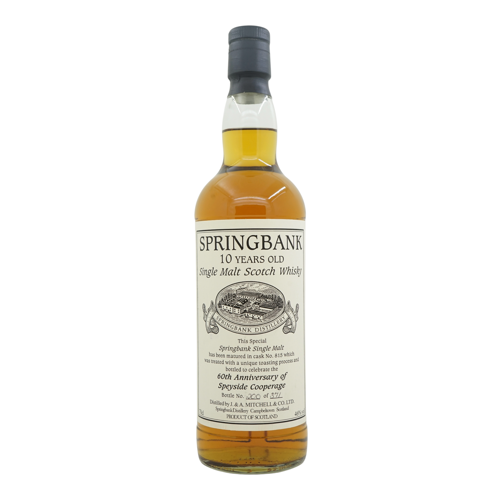 Springbank 10 Year Old Private Bottling 60th Anniversary of Speyside Cooperage #815