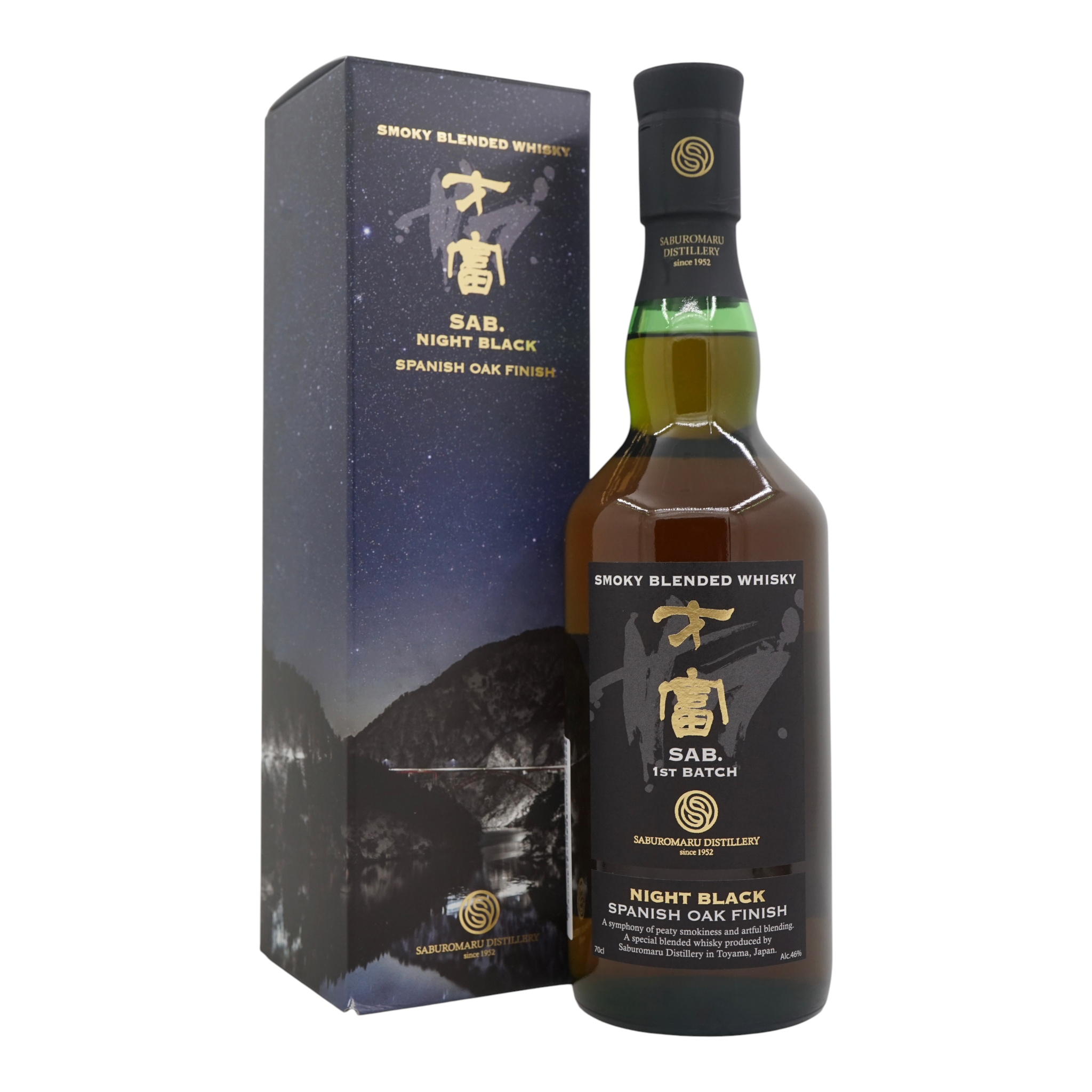 Wakatsuru Saburomaru Sab 1st Batch Smoky Blended Whisky  - Night Black 金標才富