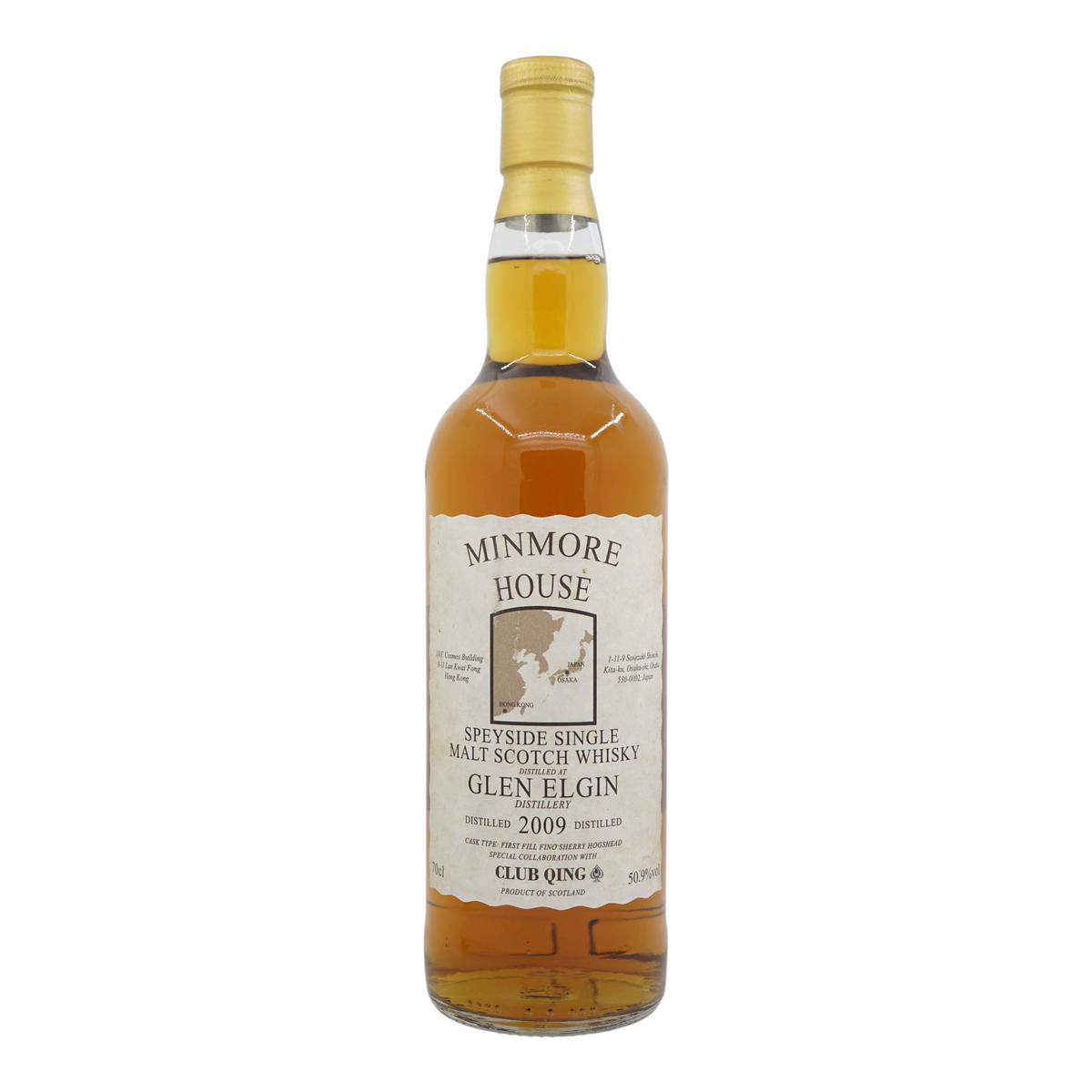 Glen Elgin 2009 16 Year Old First Fill Fino Sherry Hogshead Minmore House x Club Qing