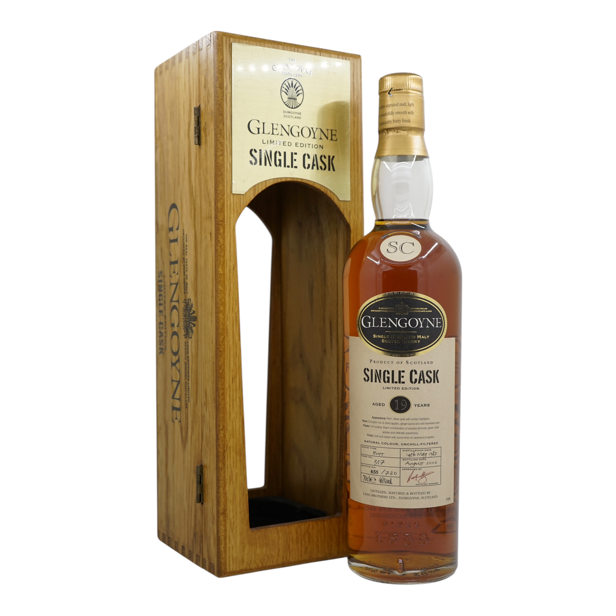Glengoyne 1987/2016 19 Year Old Single Cask #357