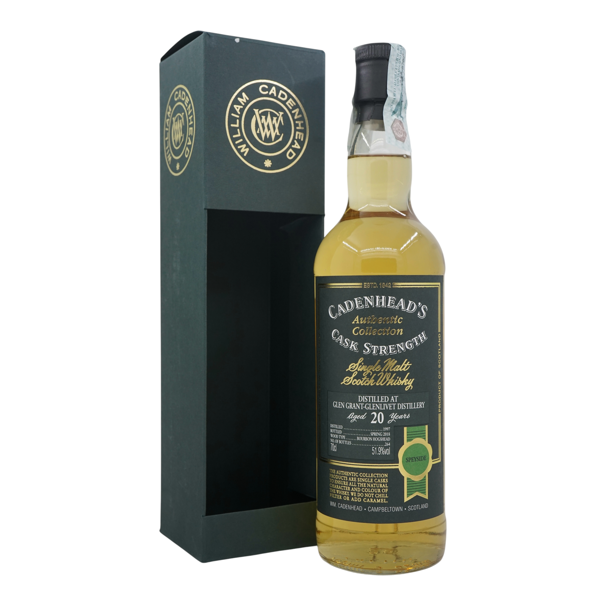 Glen Grant 1997/2018 20 Year Old Authentic Collection Cadenhead's 51.9%