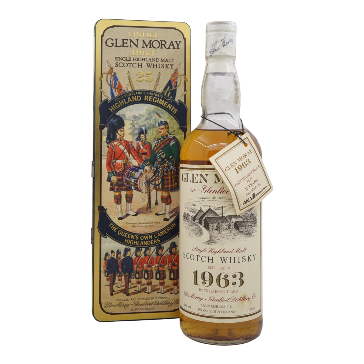 Glen Moray 1963 25 Year Old Vintage Bottled for ANA - All Nippon Airways 750ml
