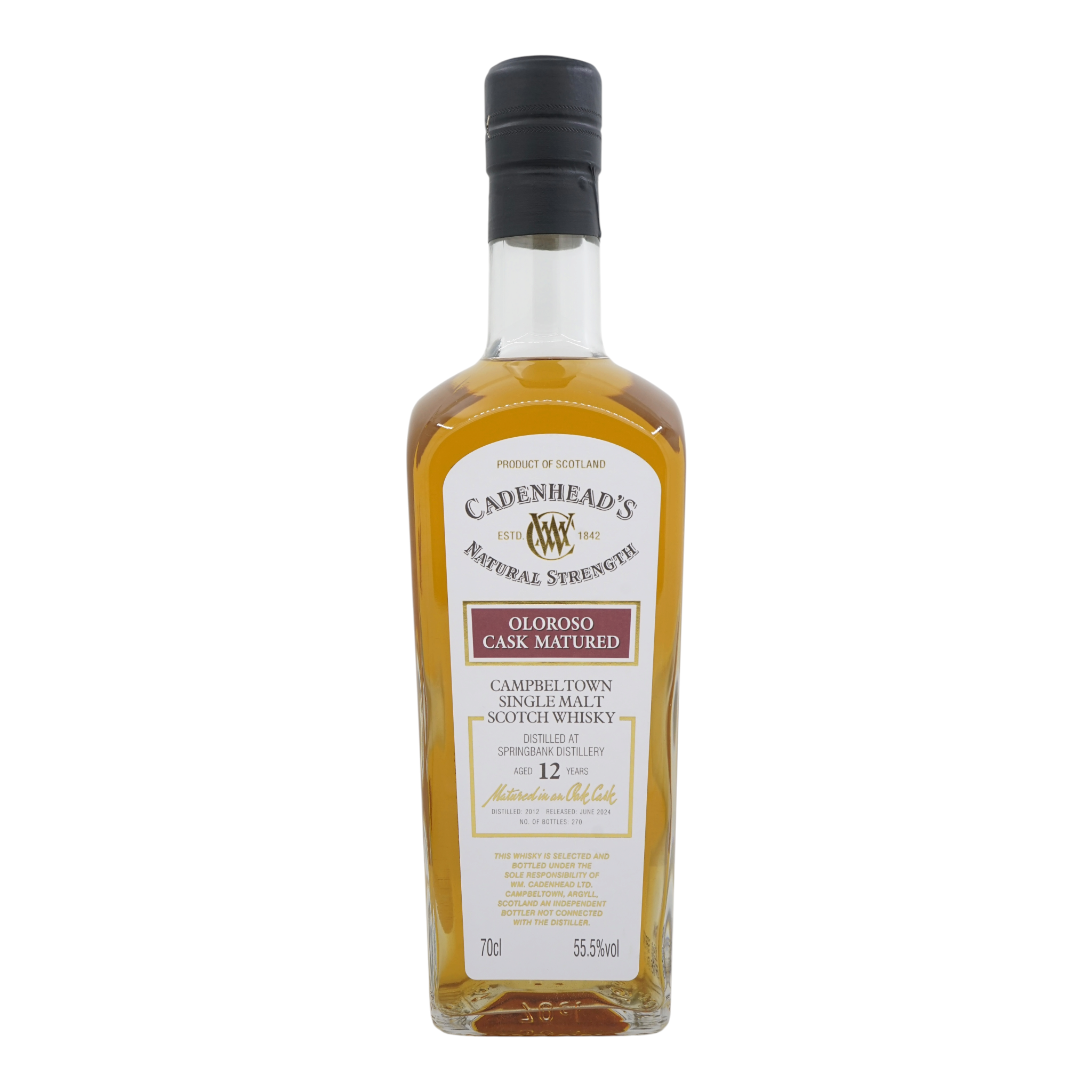 Springbank 2012/2024 12 Year Old Authentic Collection Cadenhead's 55.5%