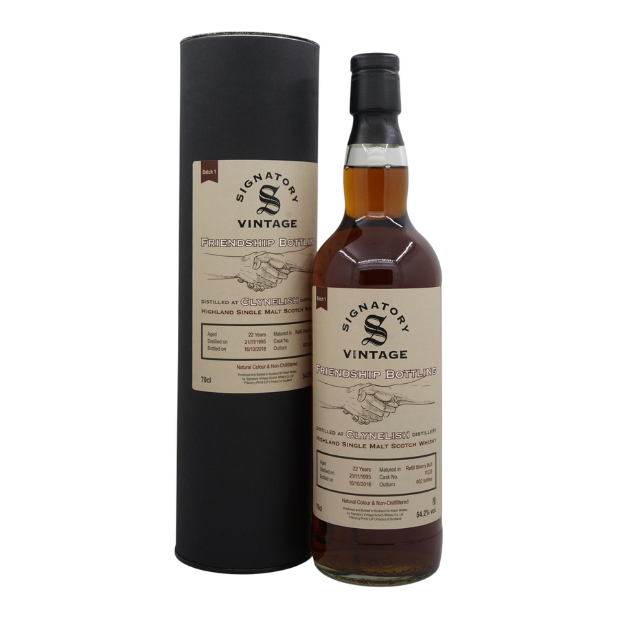 Clynelish 1995/2018 22 Year Old Vintage Collection Friendship Bottling "Whisk(e)y Shop Tara & Brühler Whiskyhaus" Signatory Vintage #11233