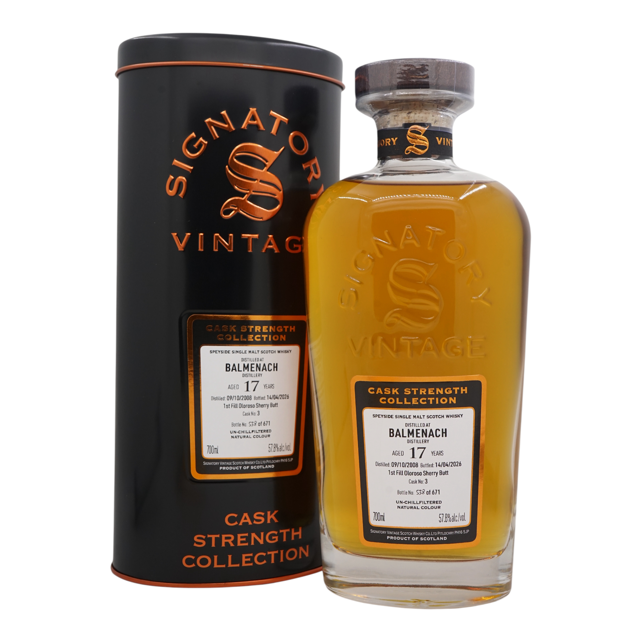 Balmenach 2008/2026 17 Year Old Cask Strength Collection Signatory Vintage #3