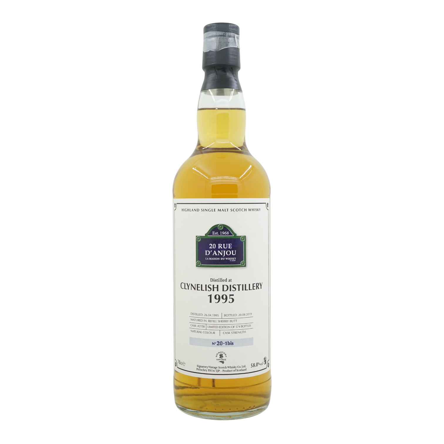 Clynelish 1995/2019 20 Rue d'Anjou La Maison du Whisky Exclusive Signatory Vintage #2158