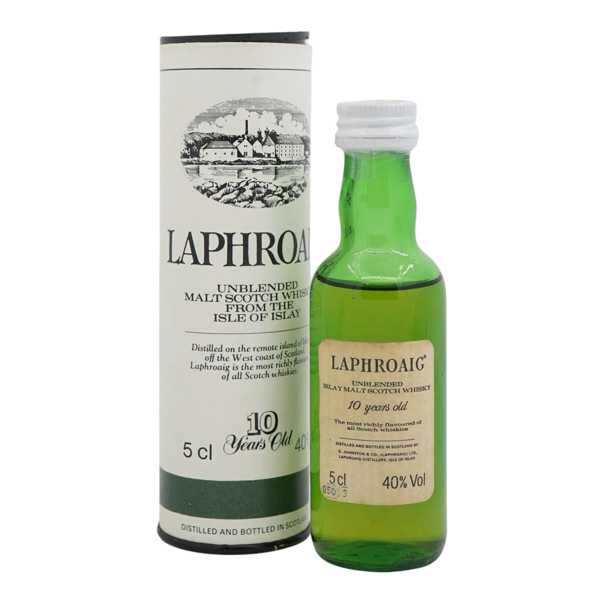Laphroaig 10 Year Old Unblended Islay Malt Scotch Whisky 50ml