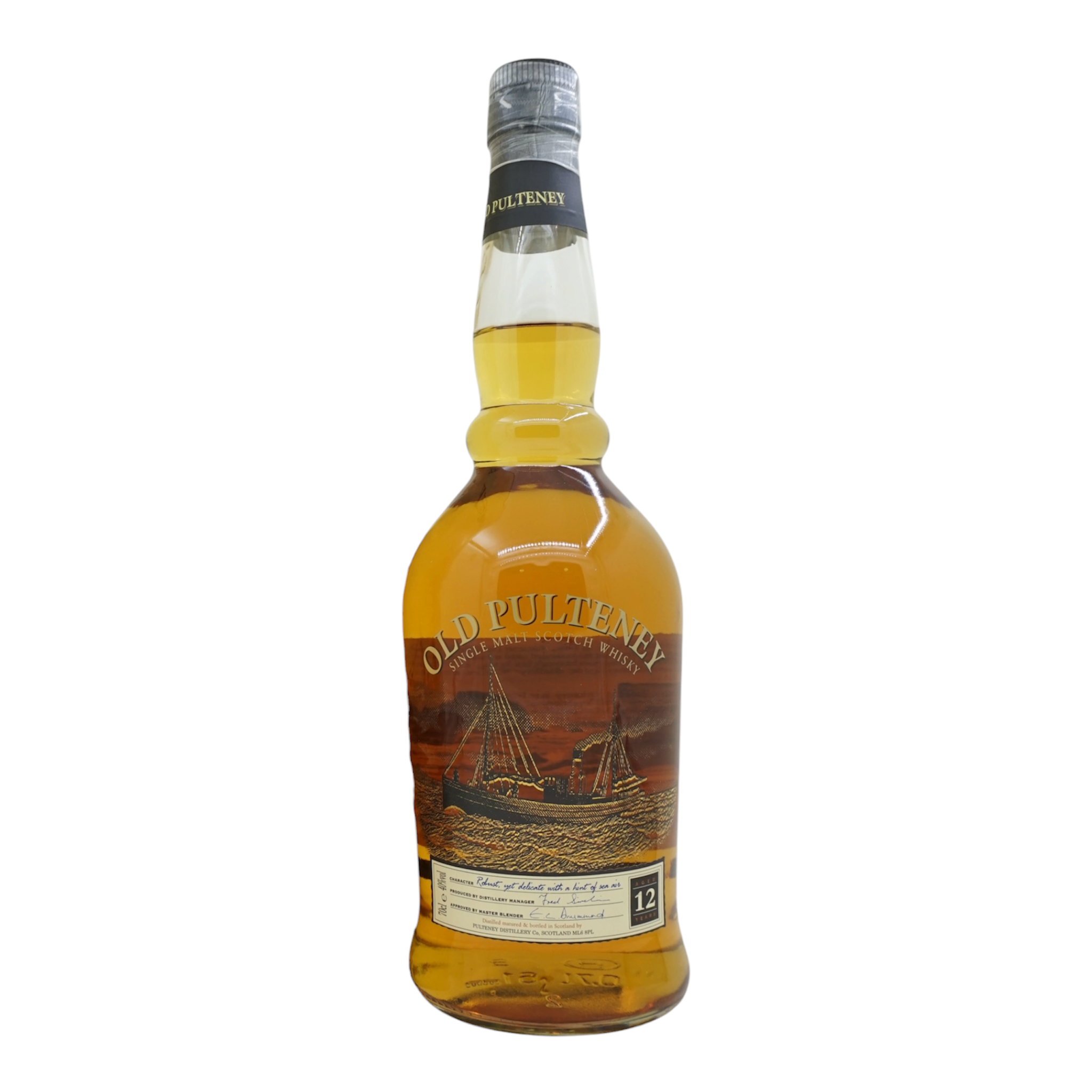 Old Pulteney 12 Year Old Glass Print Label (No box)