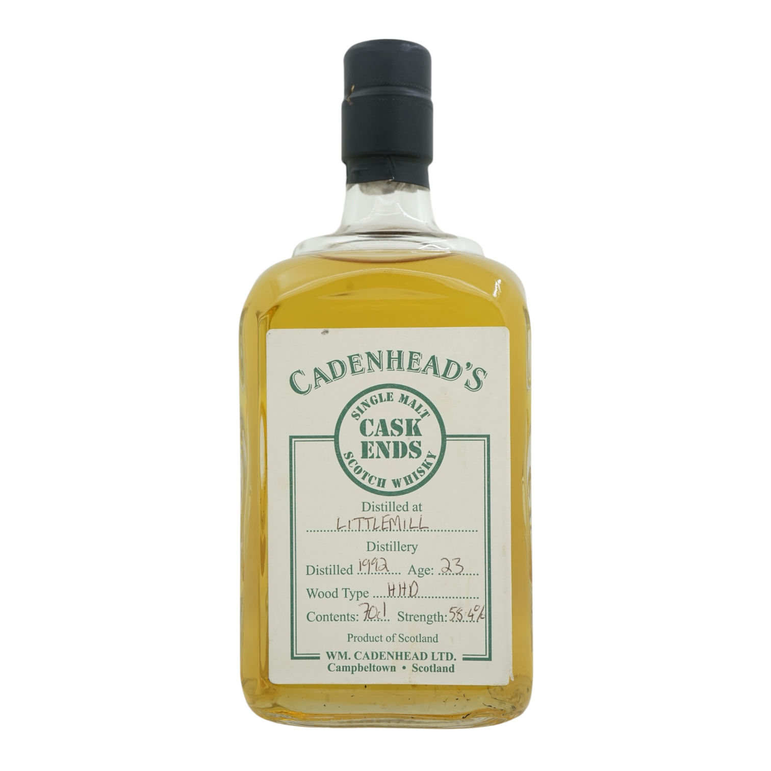 Littlemill 1992 23 Year Old Cask Ends Cadenhead's 58.4%
