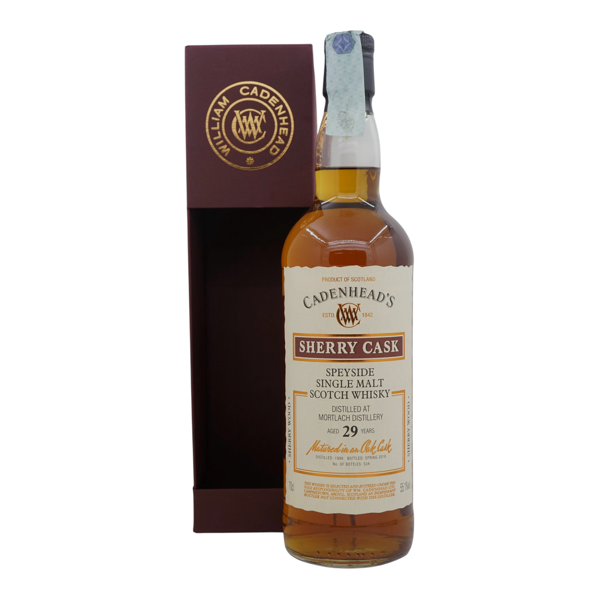 Mortlach 1988/2018 29 Year Old Sherry Cask Cadenhead's 55.1%