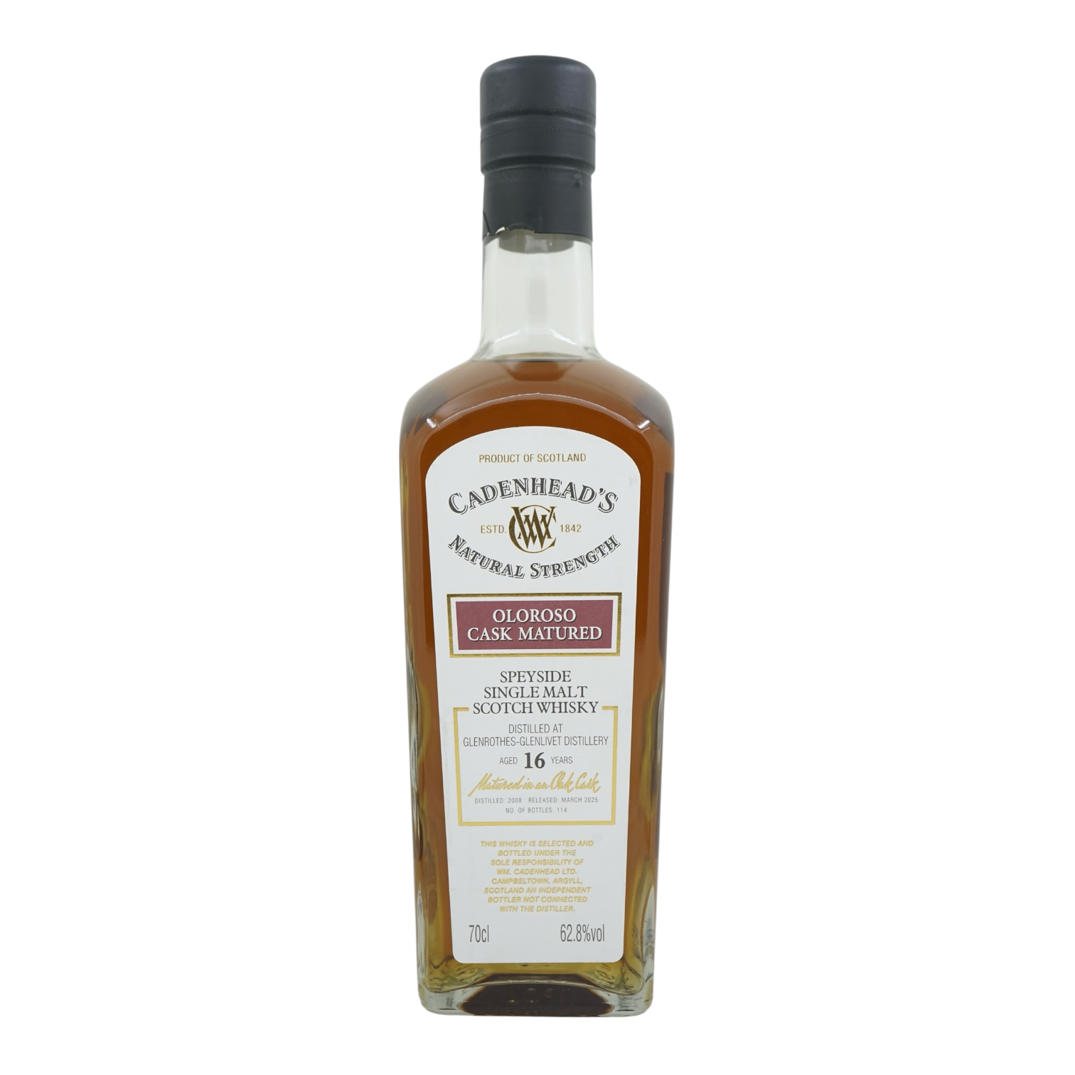 Glenrothes 2008/2025 16 Year Old Oloroso Cask Matured Authentic Collection Cadenhead's