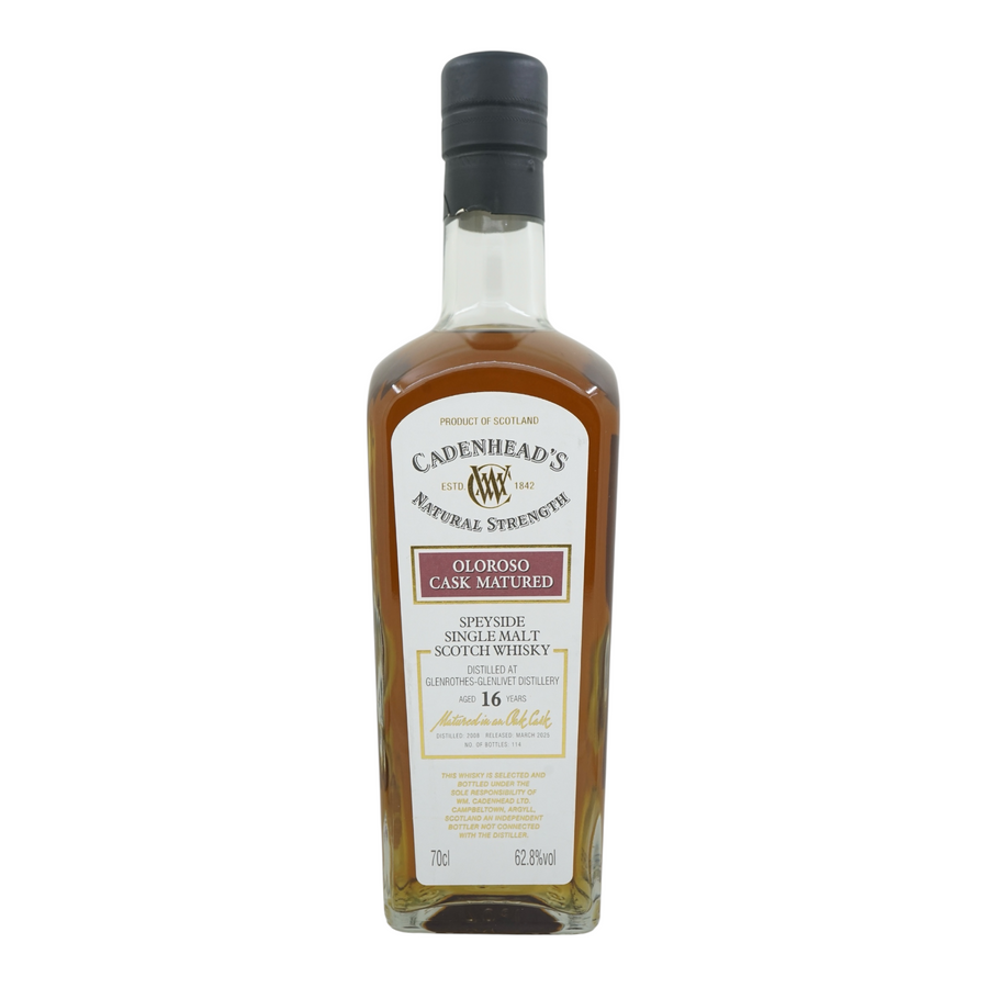 Glenrothes 2008/2025 16 Year Old Oloroso Cask Matured Authentic Collection Cadenhead's