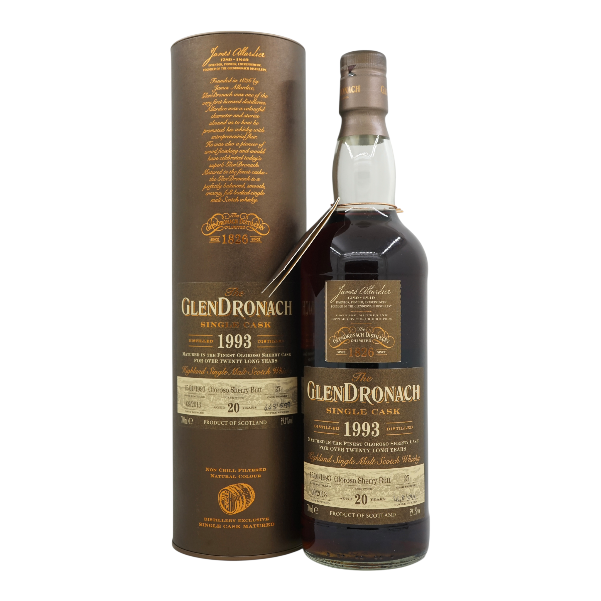 Glendronach 1993/2013 20 Year Old Oloroso Sherry Butt #27