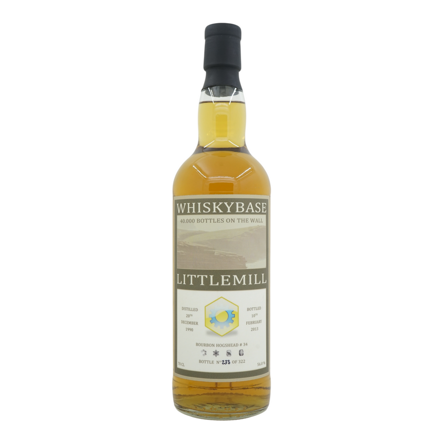 Littlemill 1990/2013 22 Year Old Whiskybase.com 40.000 bottles on the wall