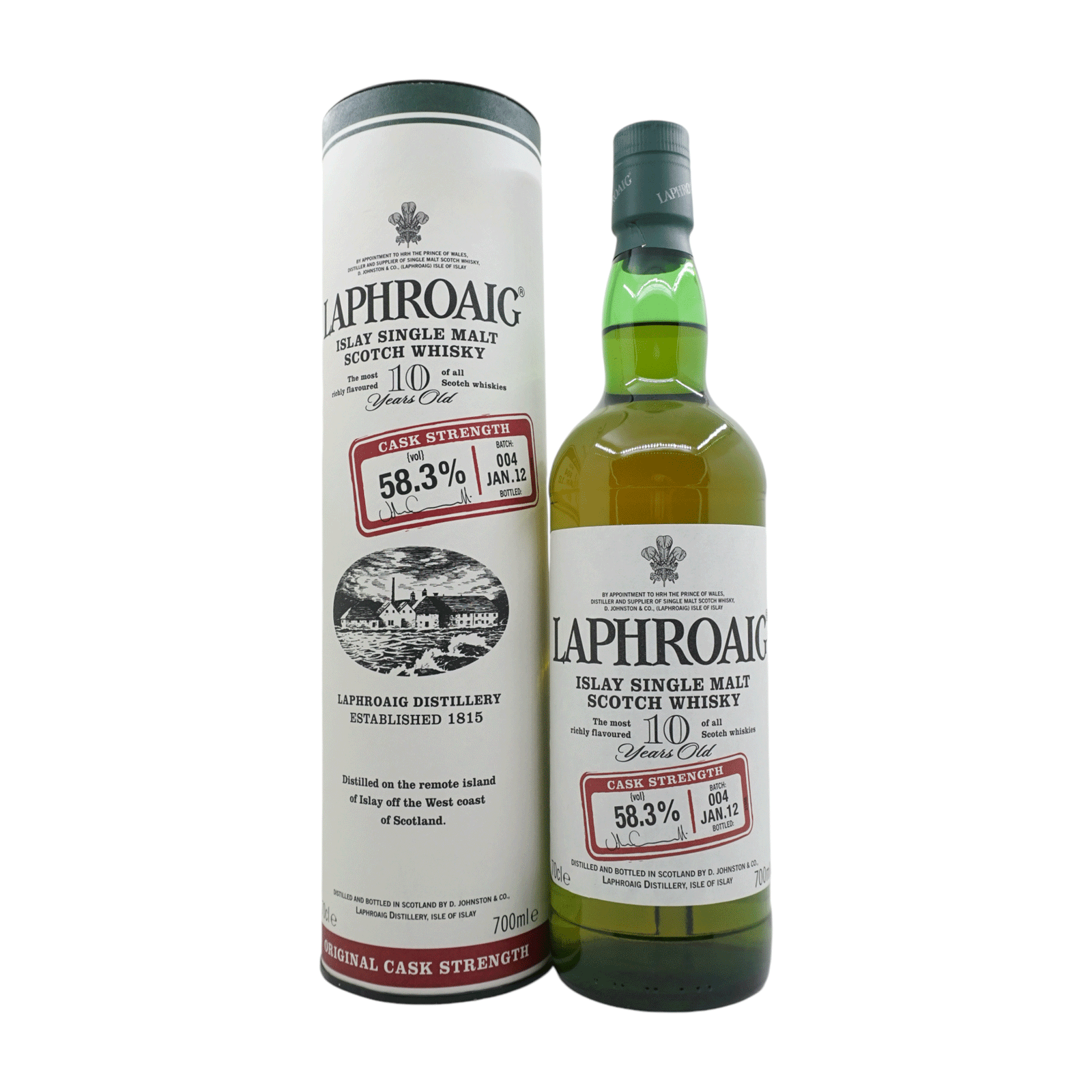 Laphroaig Cask Strength 10 Year Old 58.3% Batch #004