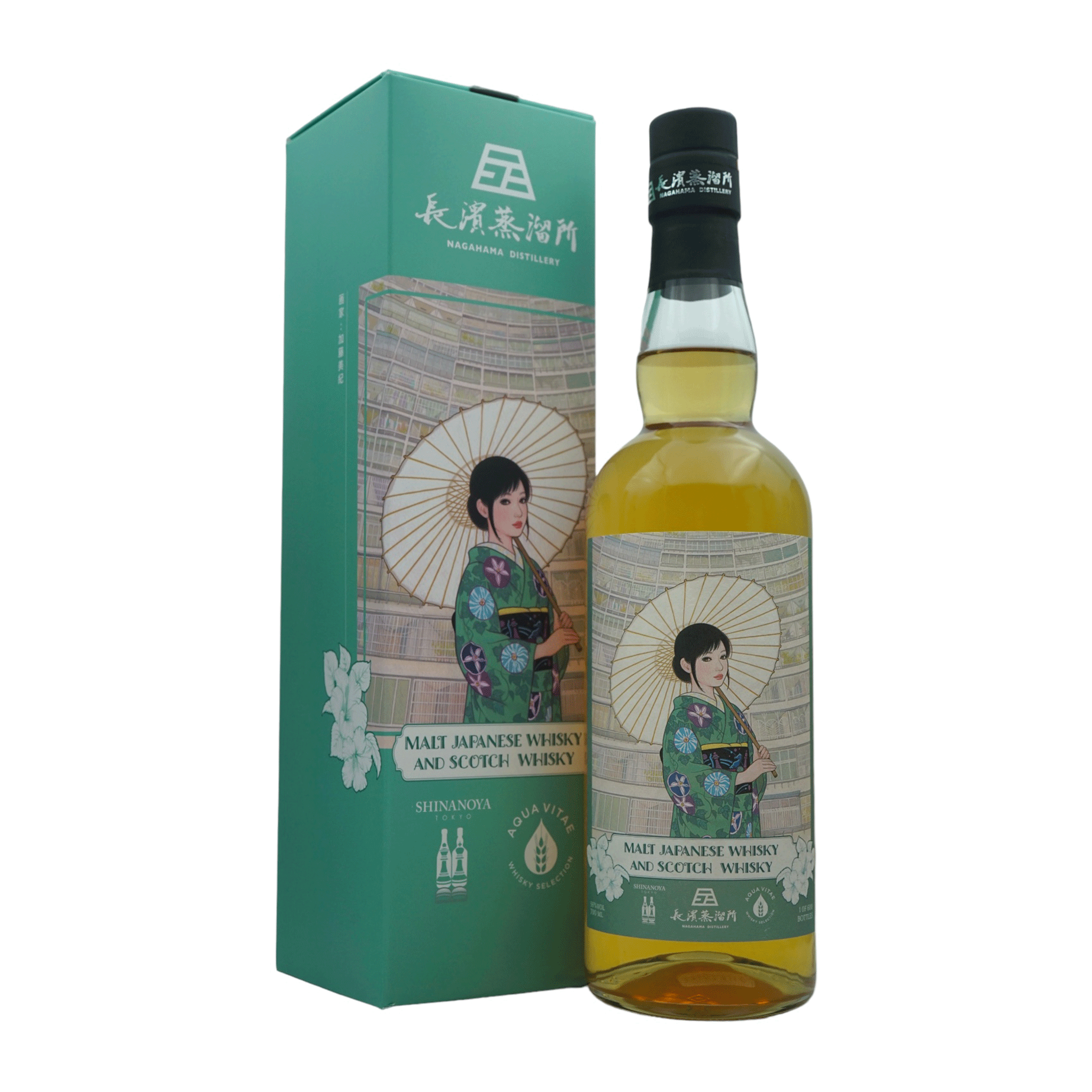 Nagahama Malt Japanese Whisky and Scotch Whisky Shinanoya x Aqua Vitae 56%