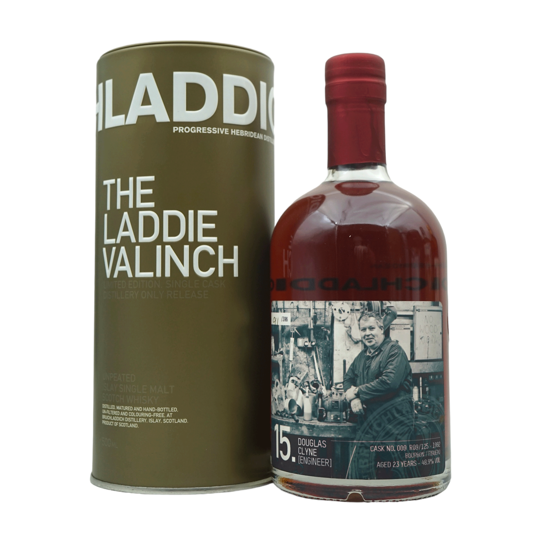 Bruichladdich 1992/2015 23 Year Old Laddie Crew Valinch 15 - Douglas Clyne #009 R09/125