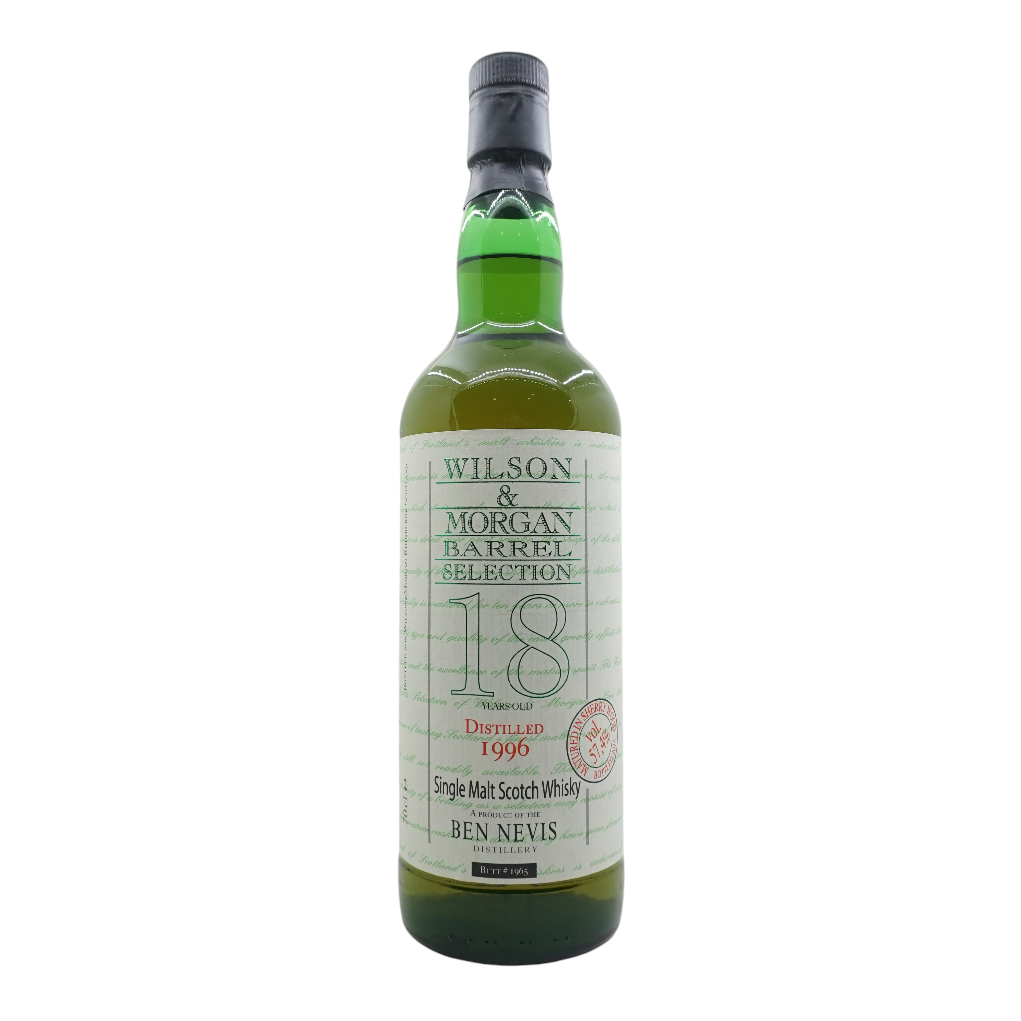 Ben Nevis 1996/2015 18 Year Old Barrel Selection Cask Strength Wilson & Morgan #1965