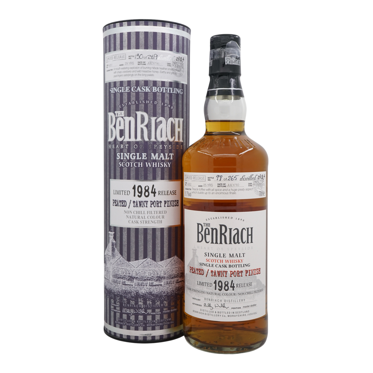 BenRiach 1984/2010 25 Year Old Peated Single Cask Bottling - Batch 7