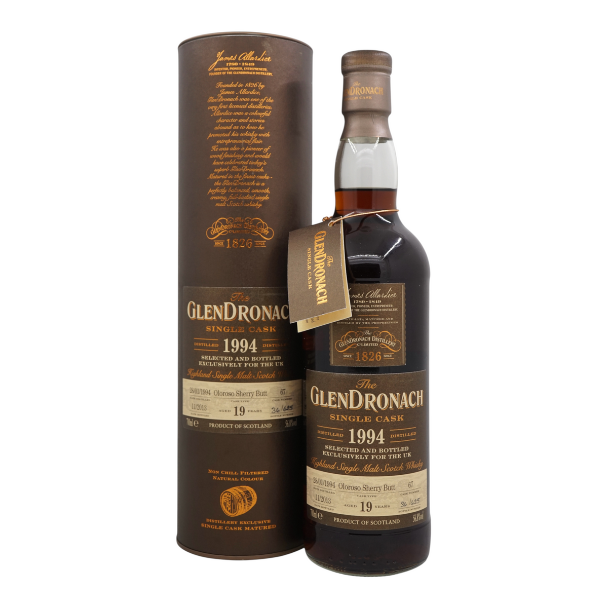 Glendronach 1994/2013 19 Year Old Oloroso Sherry Butt #67