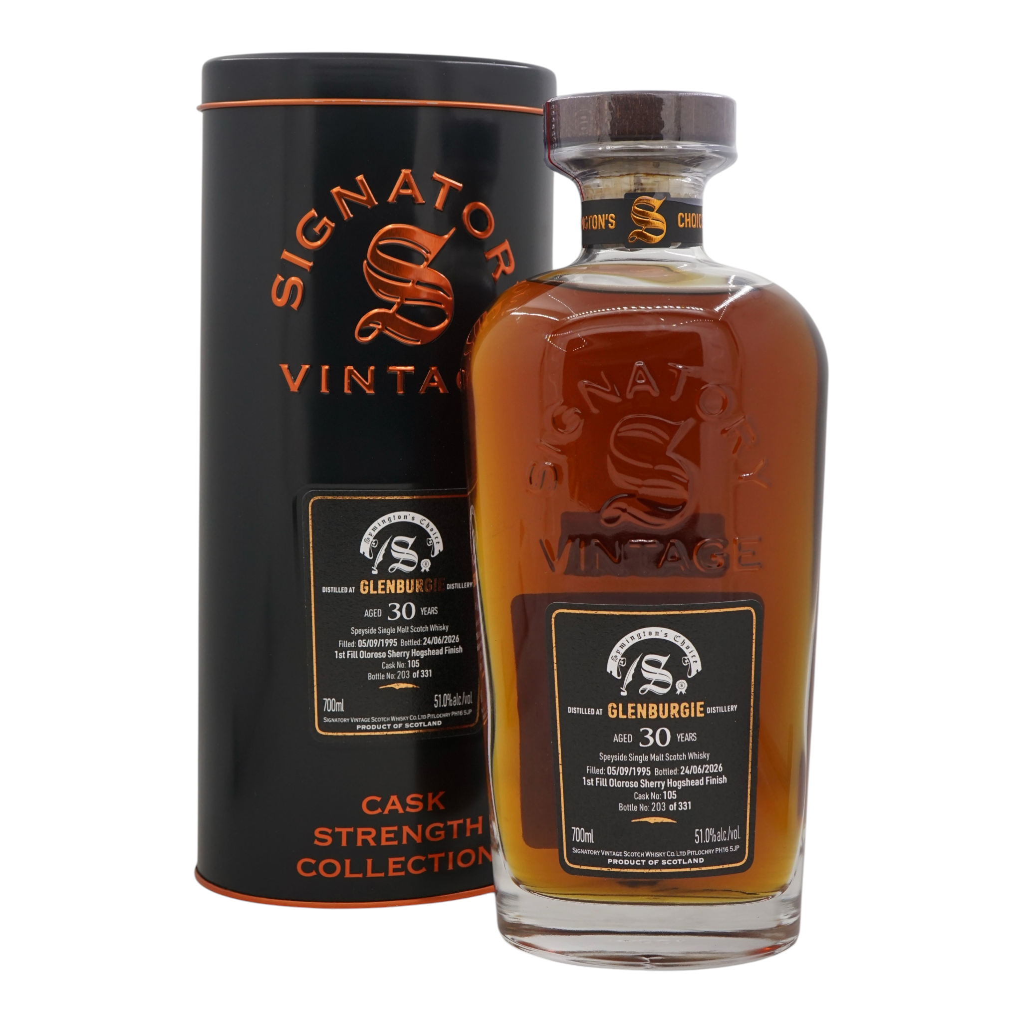Glenburgie 1995/2026 30 Year Old Cask Strength Collection Symington’s Choice Signatory Vintage #105