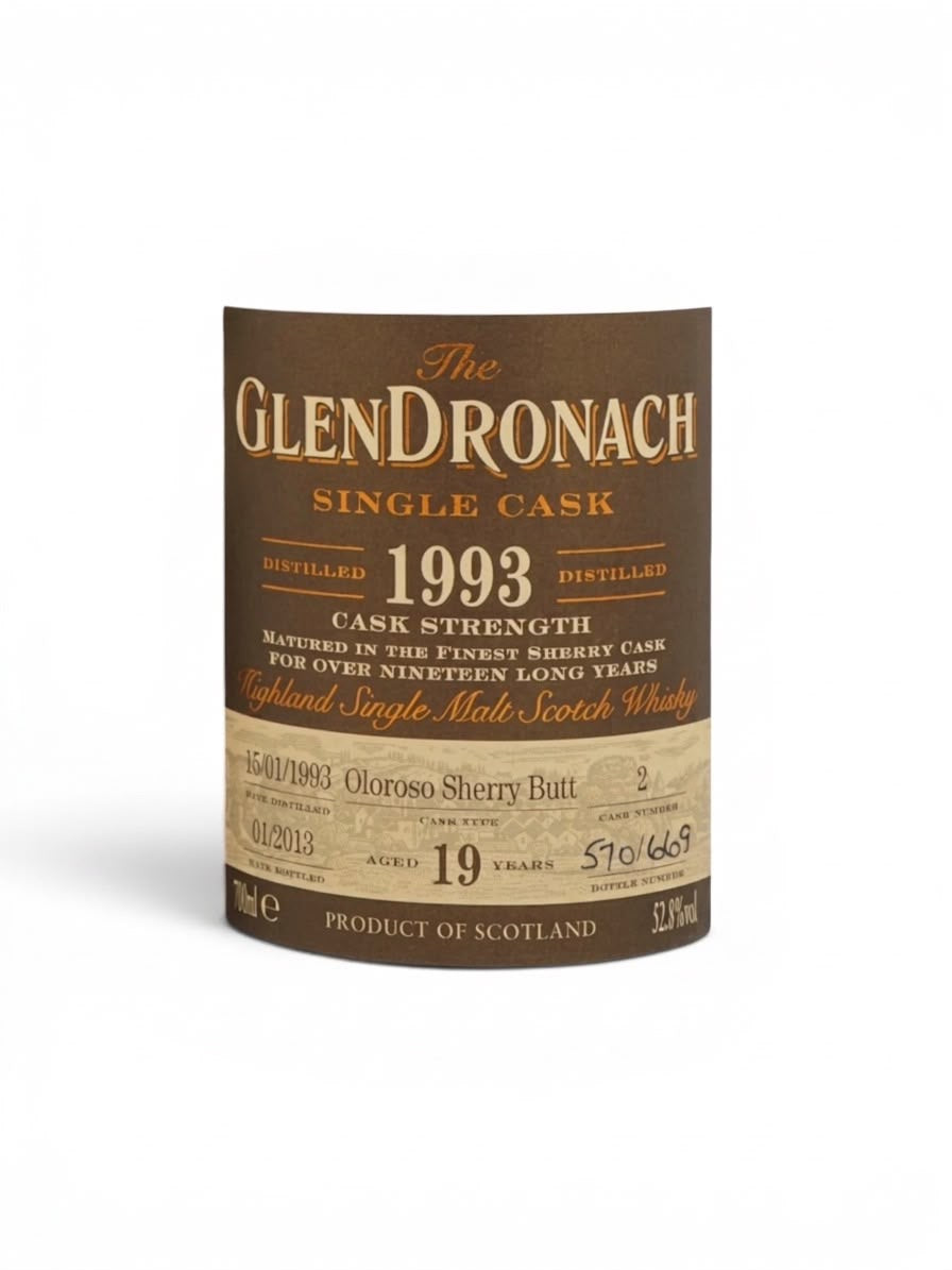 (Pre Order) Glendronach 1993/2013 19 Year Old Oloroso Sherry Butt #2 *預計一個月到貨*￼