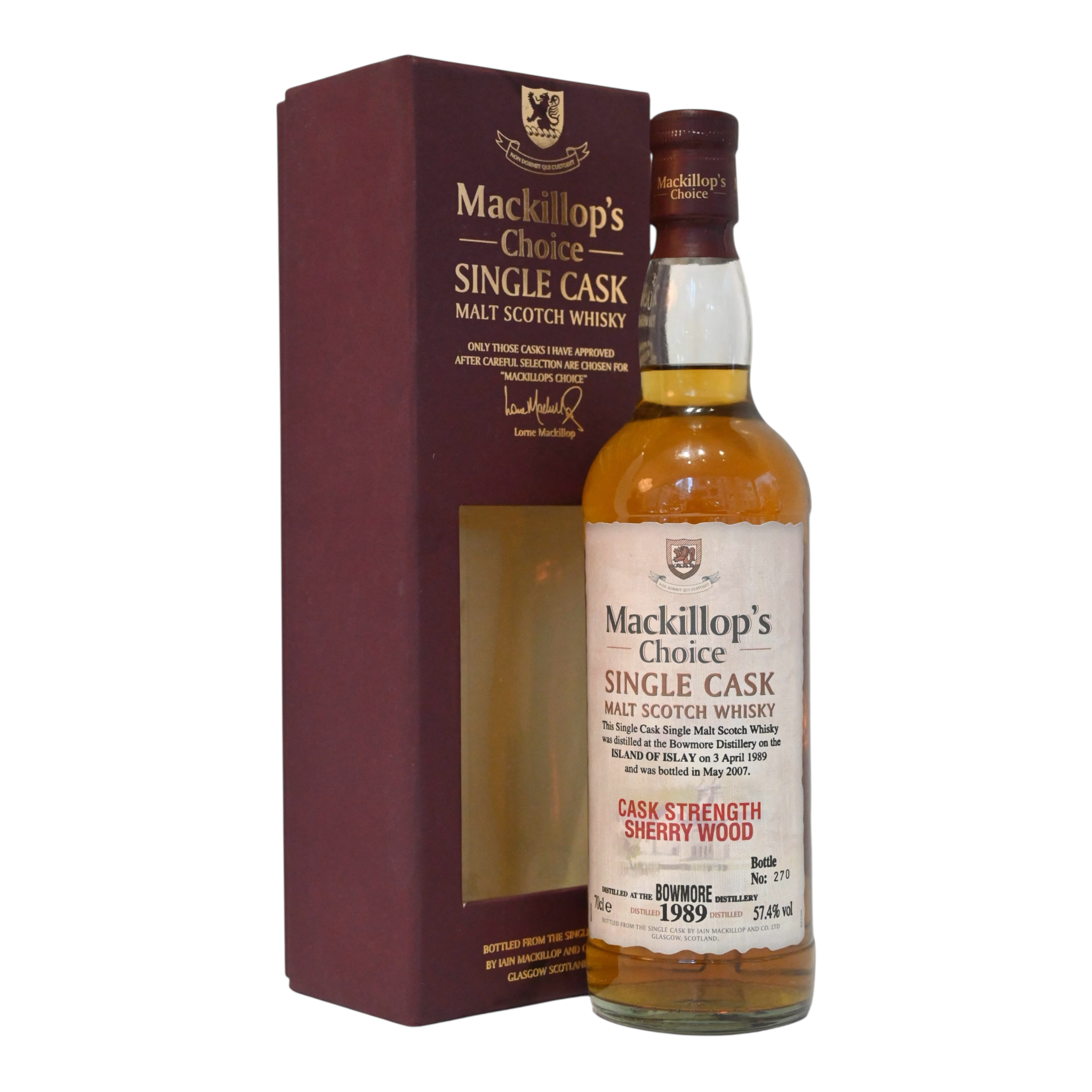 Bowmore 1989/2007 Single Cask - Cask Strength Mackillop's Choice 57.4%