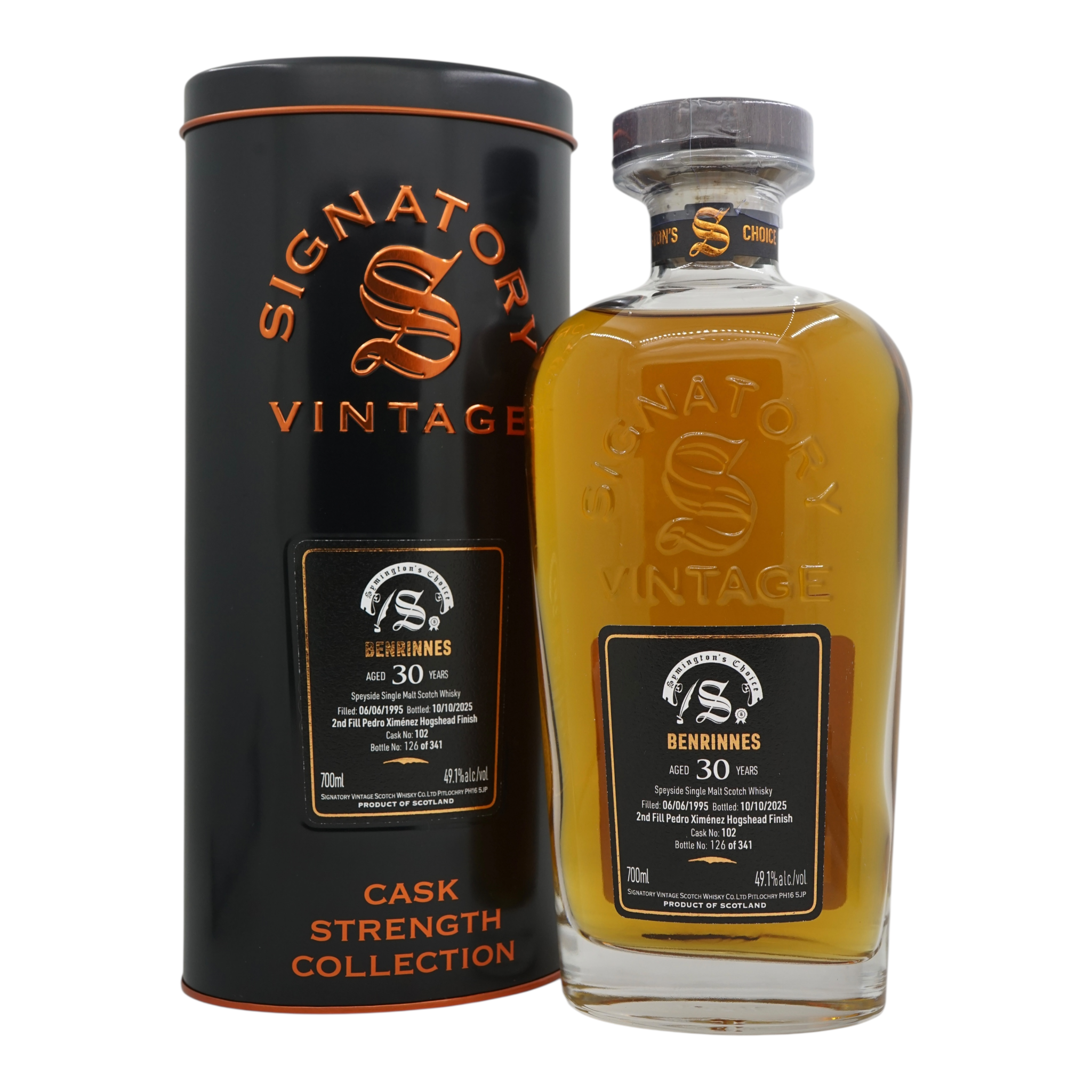 Benrinnes 1995/2025 30 Year Old Cask Strength Collection Symington’s Choice Signatory Vintage #102
