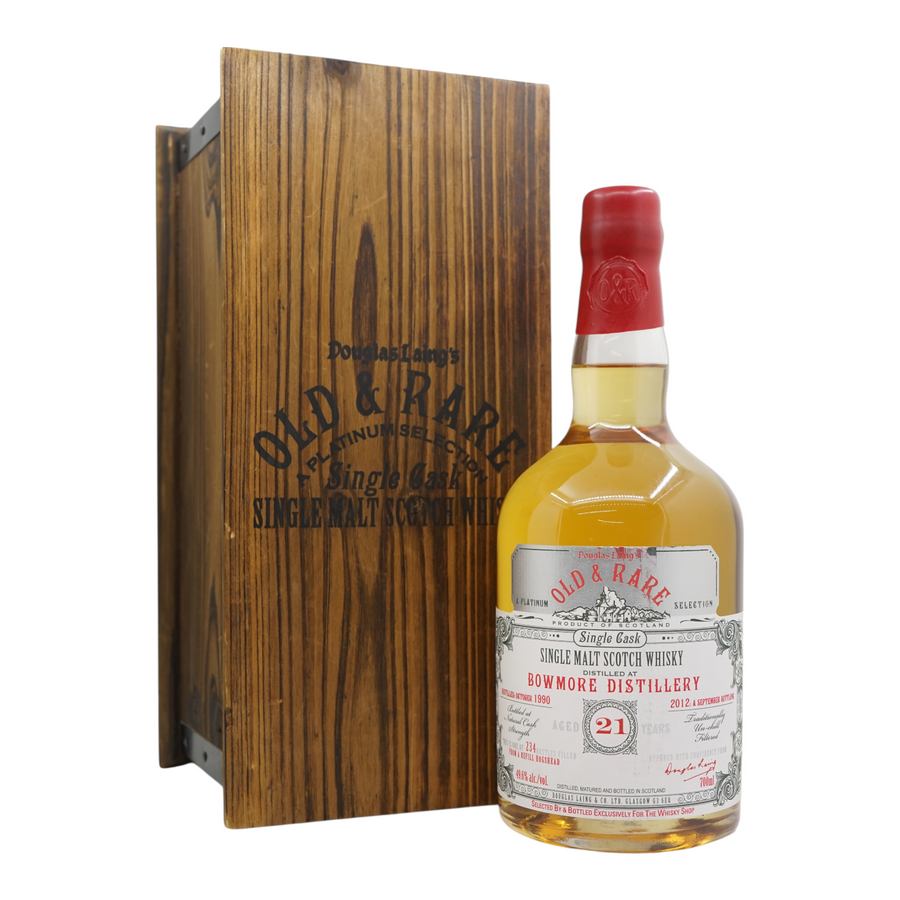 Bowmore 1990/2012 21 Year Old Old & Rare The Platinum Selection Douglas Laing Bottled for The Whisky Shop