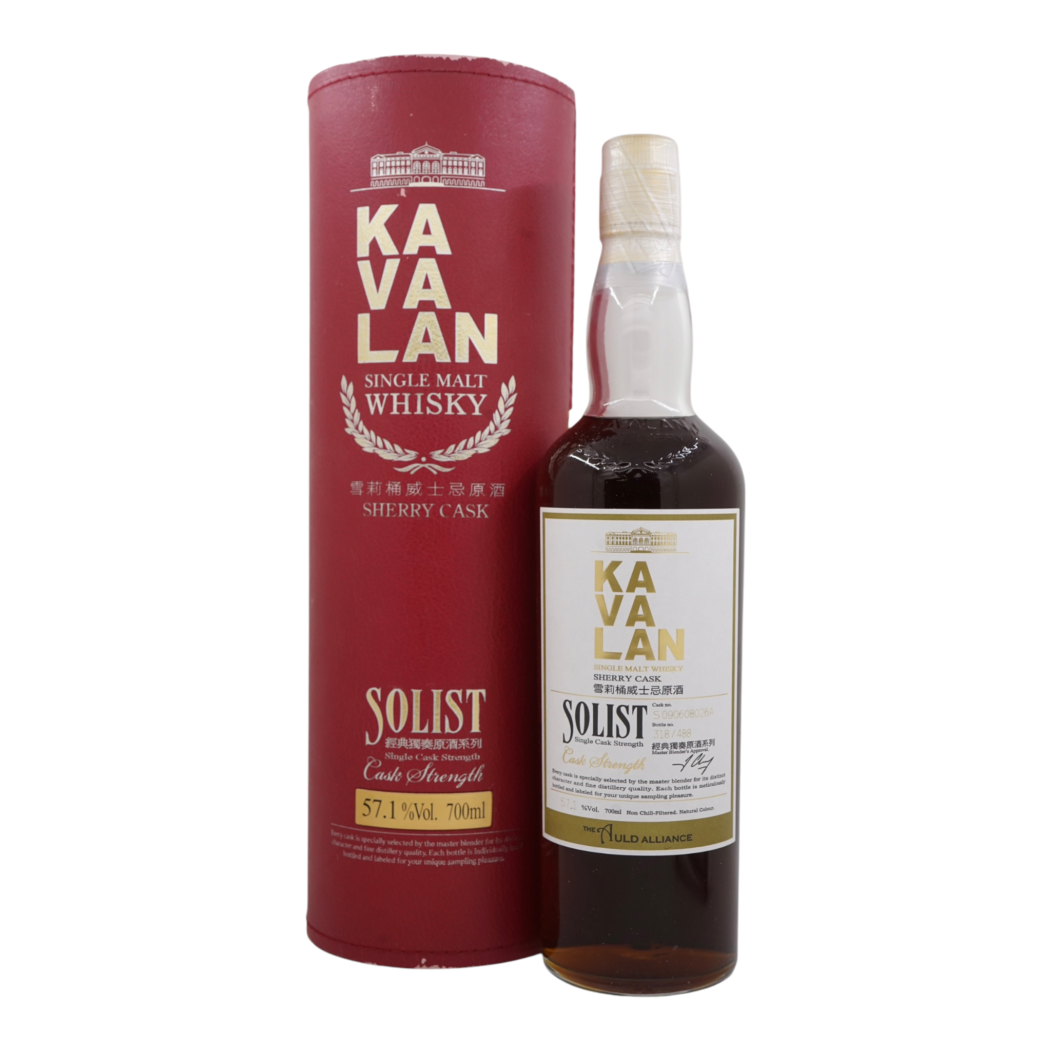 Kavalan Solist Sherry Cask Bottled for The Auld Alliance S090608026A 57.1%