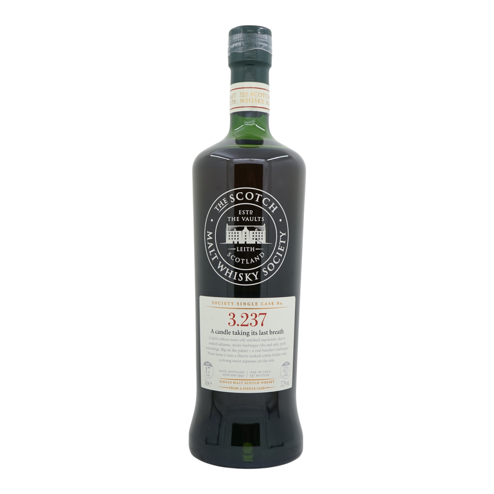 Bowmore 1997 17 Year Old SMWS 3.237 - A candle taking its last breath