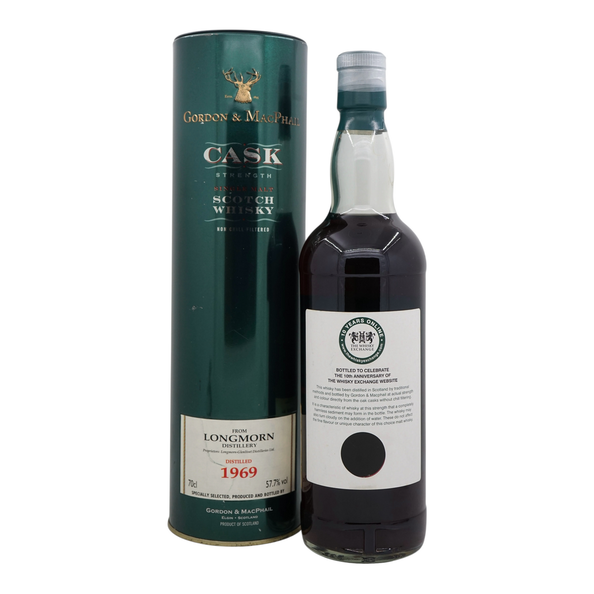 Longmorn 1969/2009 Year Old Cask Strength Bottled for 10th Anniversary of The Whisky Exchange Gordon & MacPhail #5305 (Leakage)