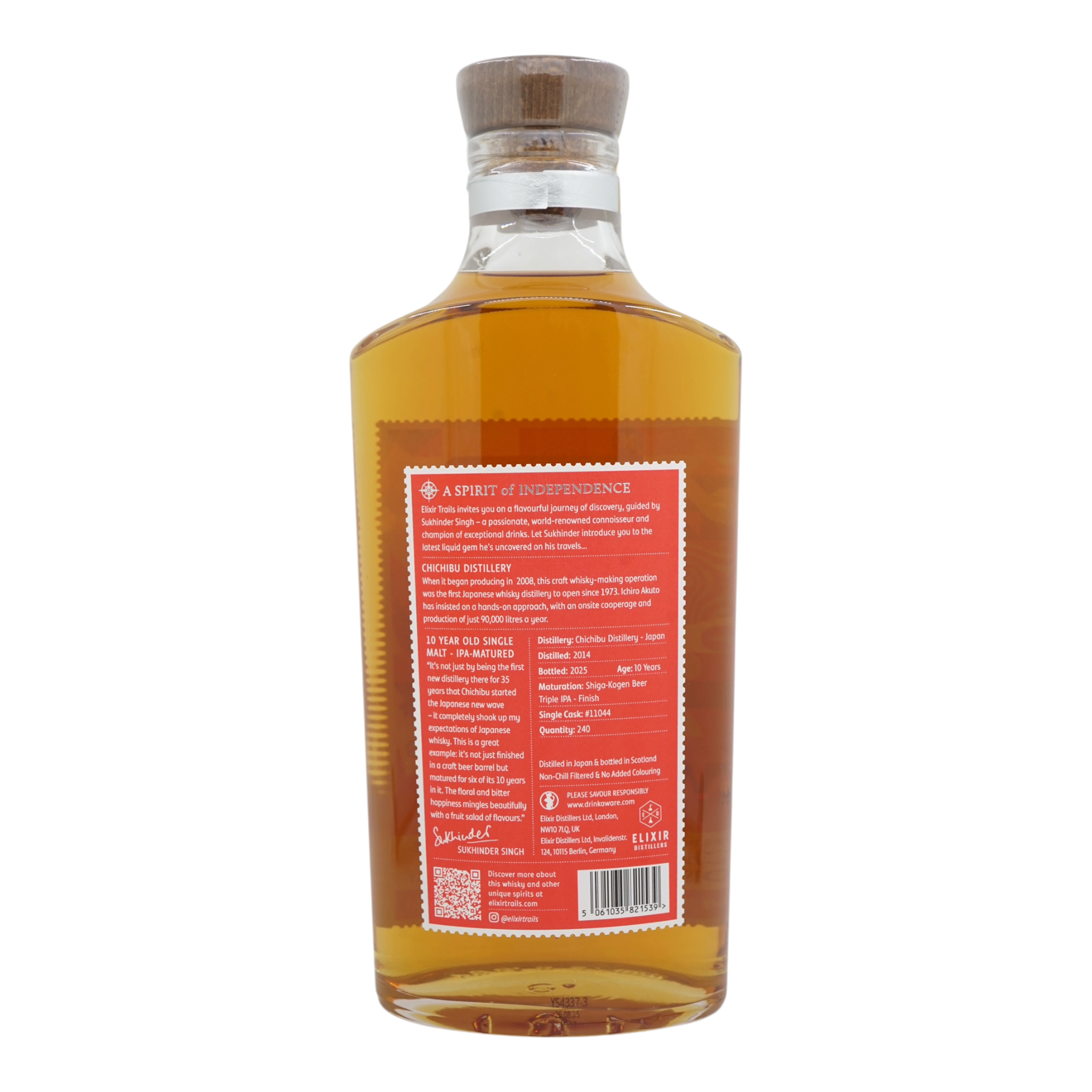 Chichibu 2014/2025 10 Year Old The Whisky Trail Elixir Distillers #11044