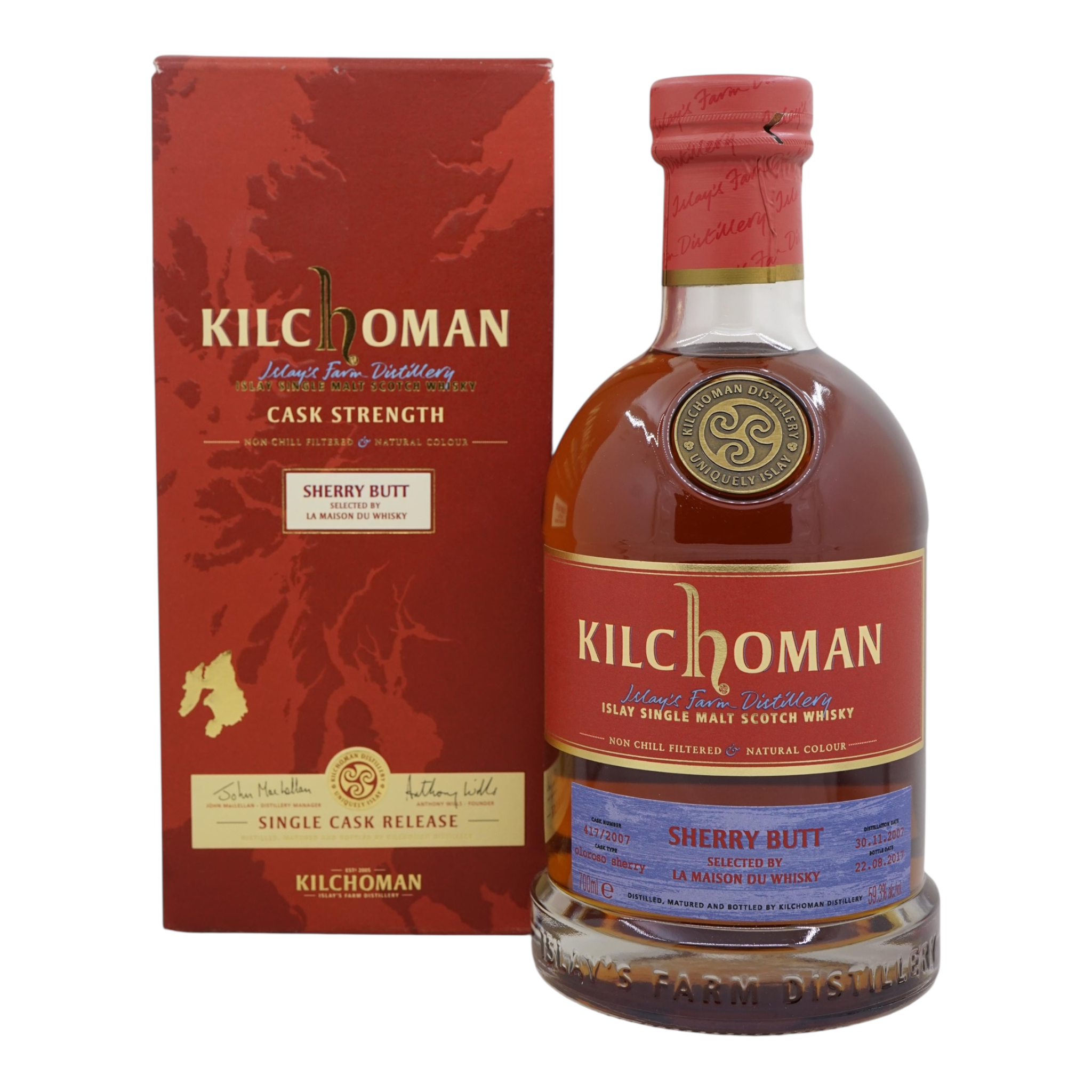 Kilchoman 2007/2017 Sherry Butt Selected by La Maison du Whisky #417/2007